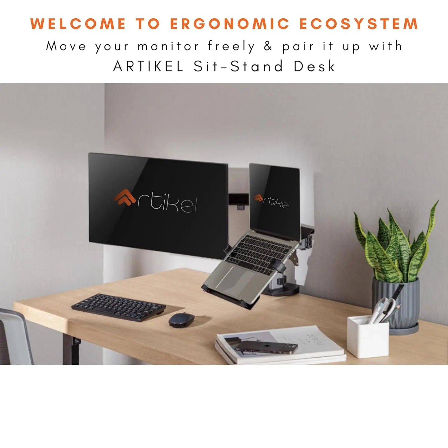 DROGO ARTIKEL Laptop & Monitor Mount | VESA, C-Clamp & Grommet | Fits 32 inch Screens Drogo Ergonomics