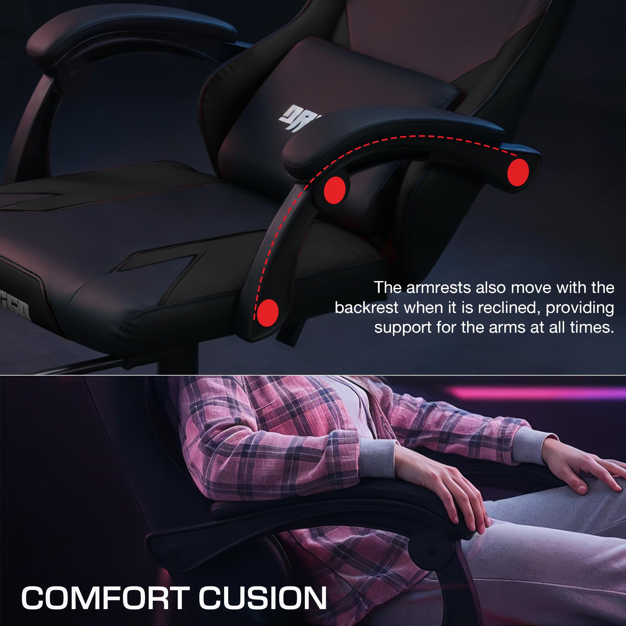Drogo Auro X1 Ergonomic Gaming Chair with Premium PU Leather Fabric