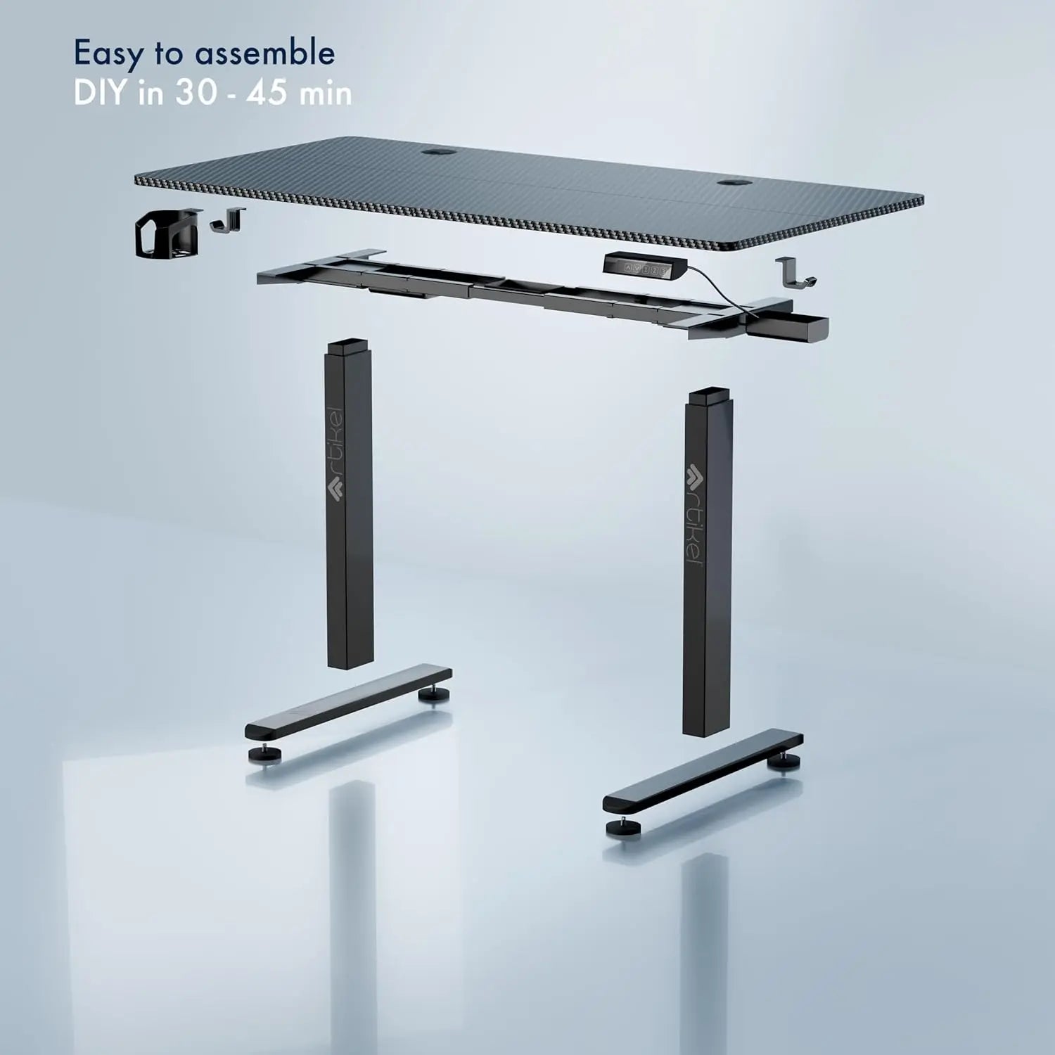 Drogo Eco Electric Height Adjustable Table for Office Work & Home Sit Stand Gaming Desk (100x60cm) Drogo India