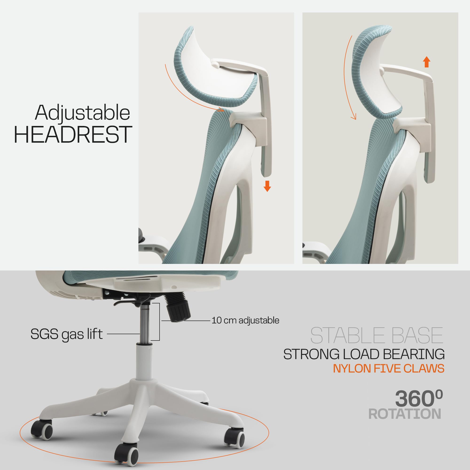 Drogo ComfortFlex Premium Ergonomic Office Chair for Work from Home