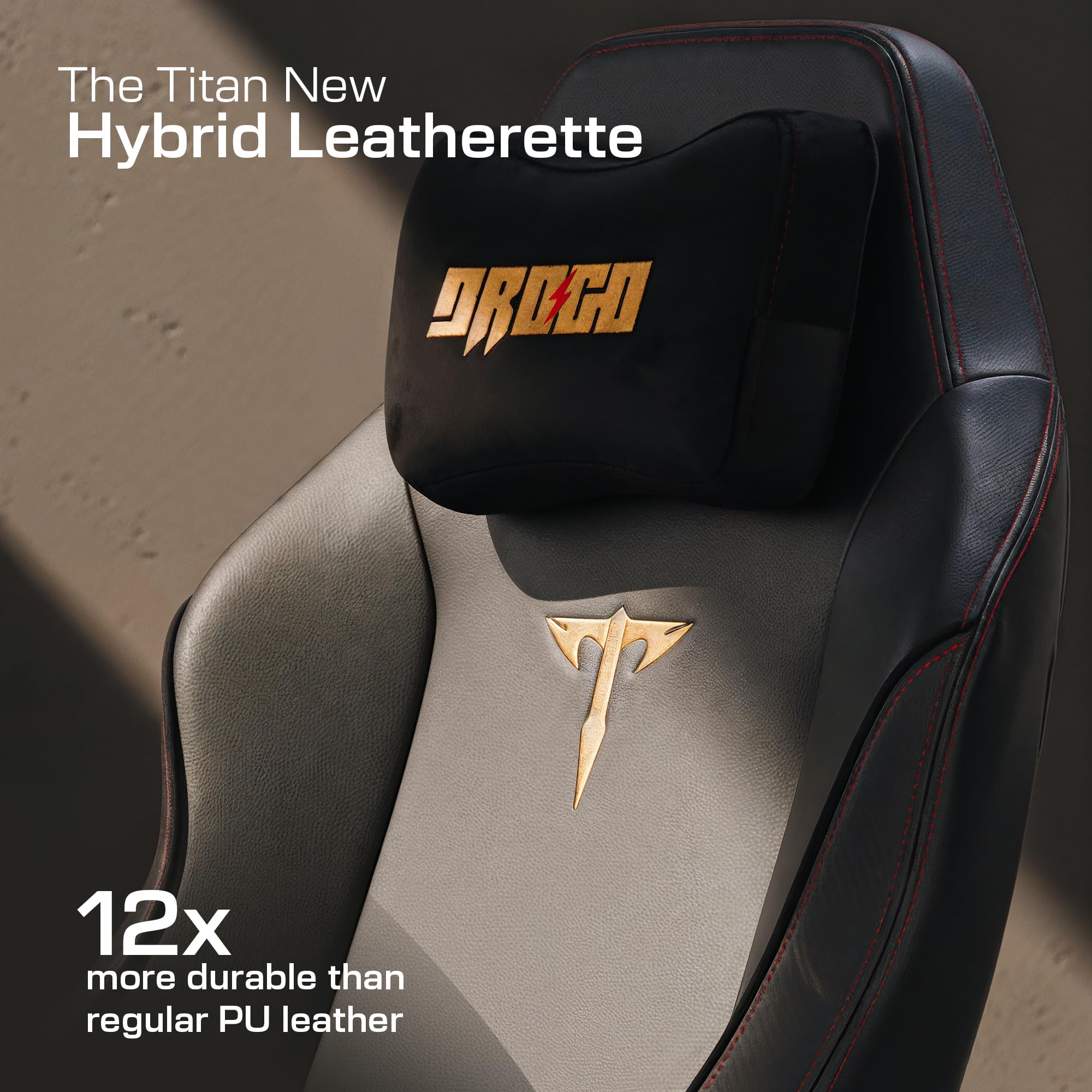 Drogo Titan Leto Ergonomic Gaming Chair with Hybrid Leatherette Fabric