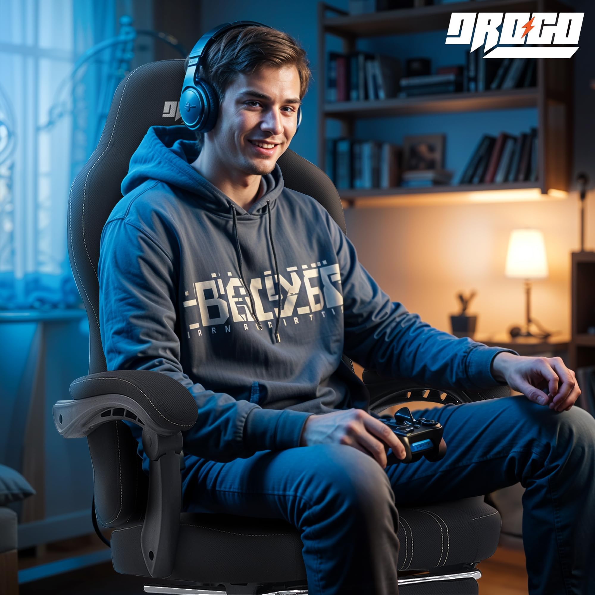 Drogo Apex Ergonomic Gaming Chair, Highback Computer Chair with Linkage Armrest