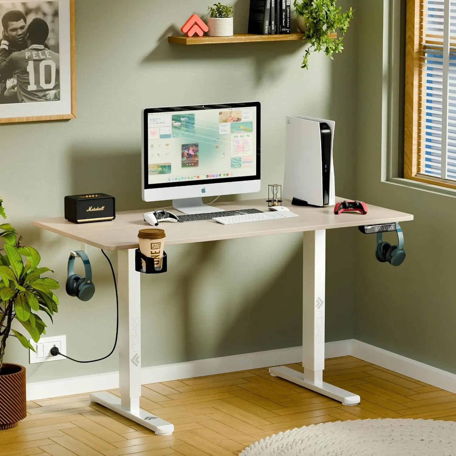 Drogo Eco Electric Height Adjustable Table for Office Work & Home Sit Stand Gaming Desk (100x60cm) Drogo India