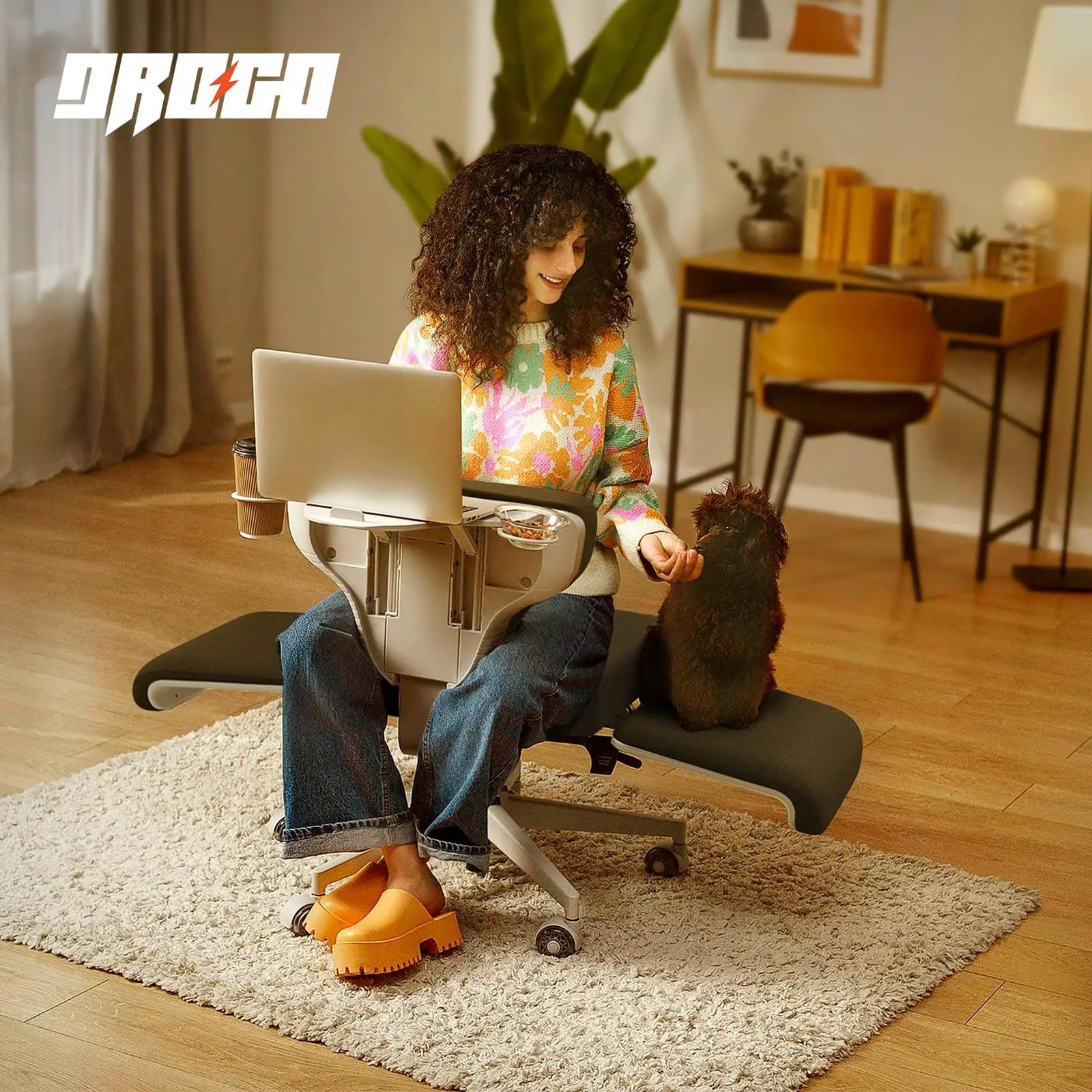 Freedom-X Multi-Position Cross Legged Office Chair (Grey) Drogo India