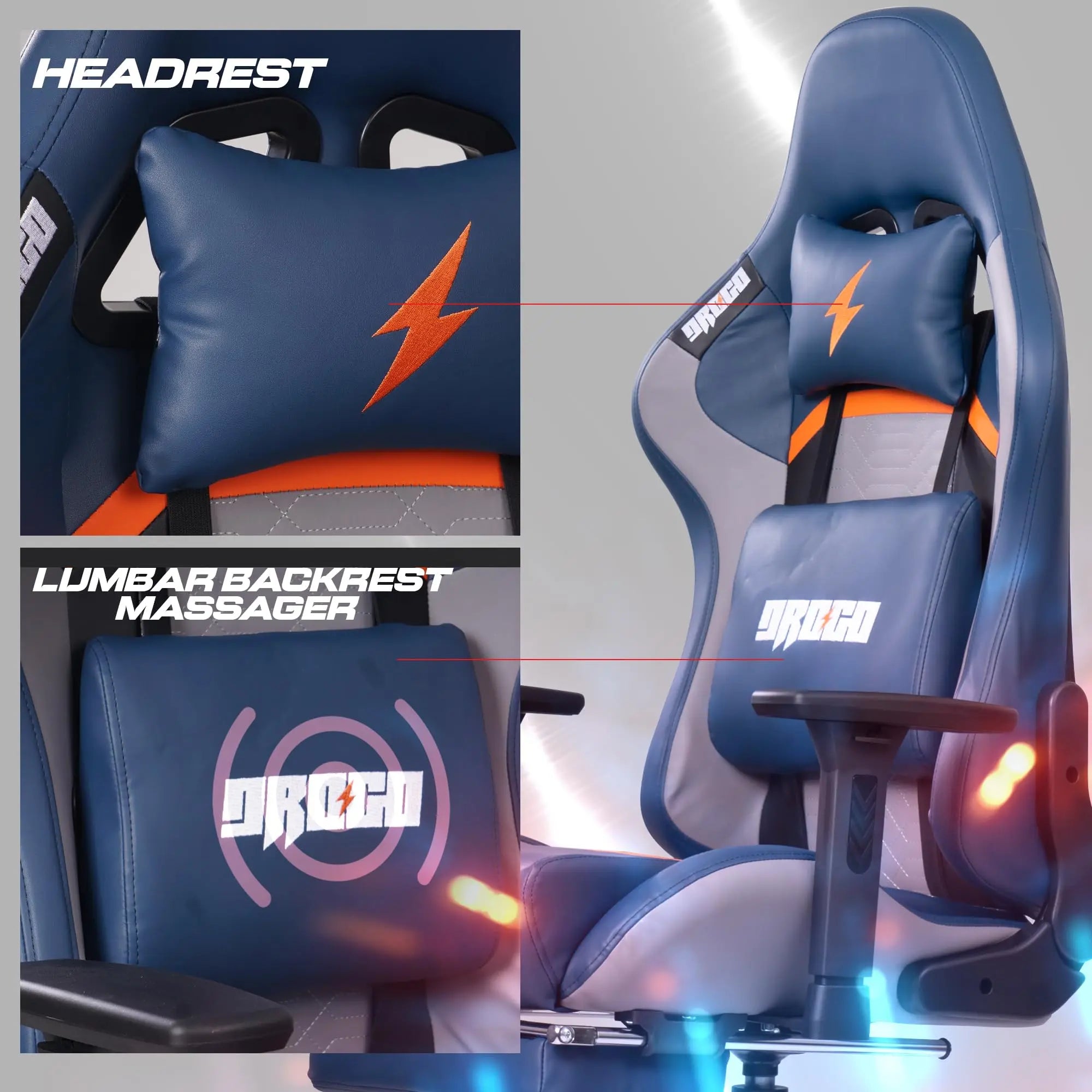 Drogo Racer Pro Series Gaming Chair Computer Chair With Pu Leather, Adjustable Seat Galaxy Incorporation