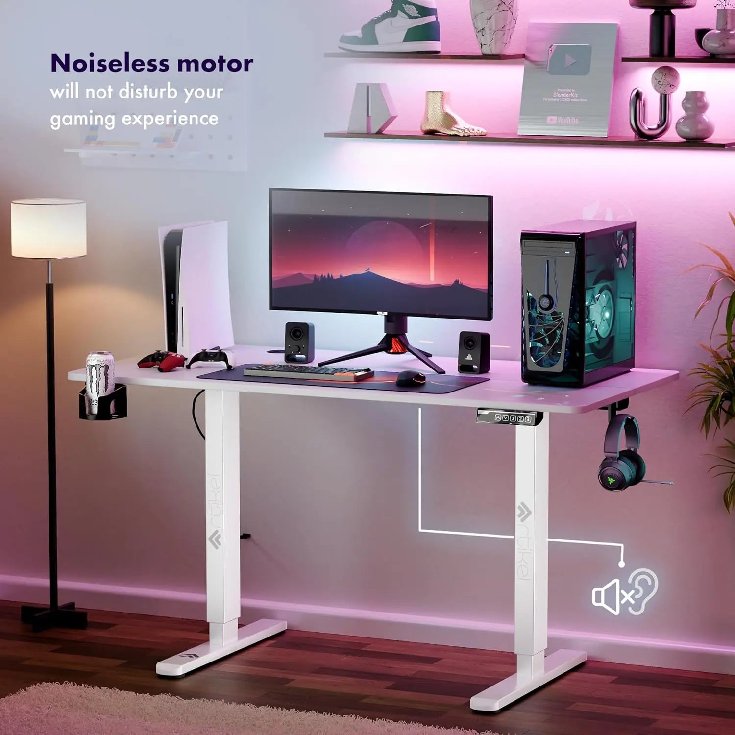 Drogo Eco Electric Height Adjustable Table for Office Work & Home Sit Stand Gaming Desk (100x60cm) Drogo India