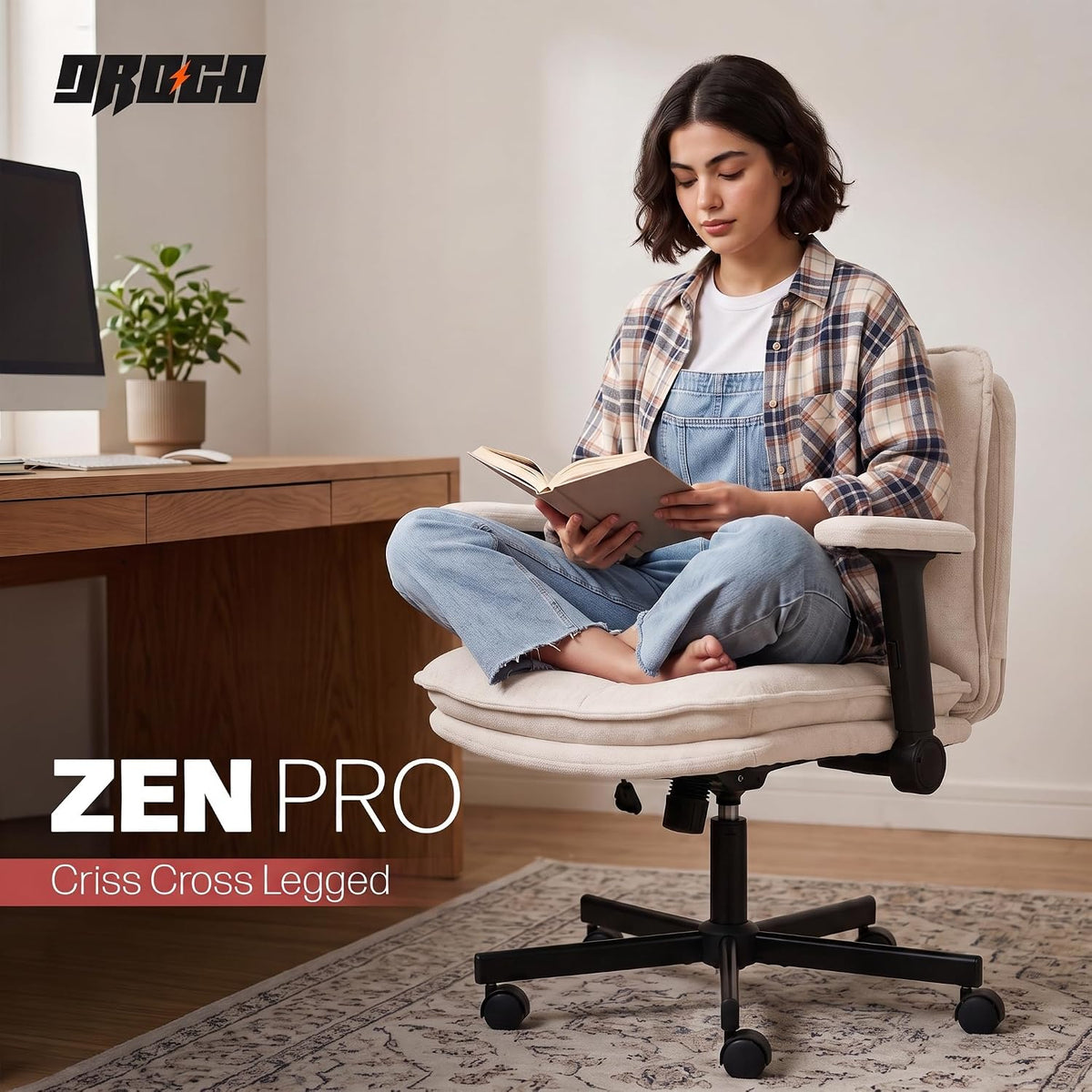 Zen Pro Cross Legged Office Chair (Grey)