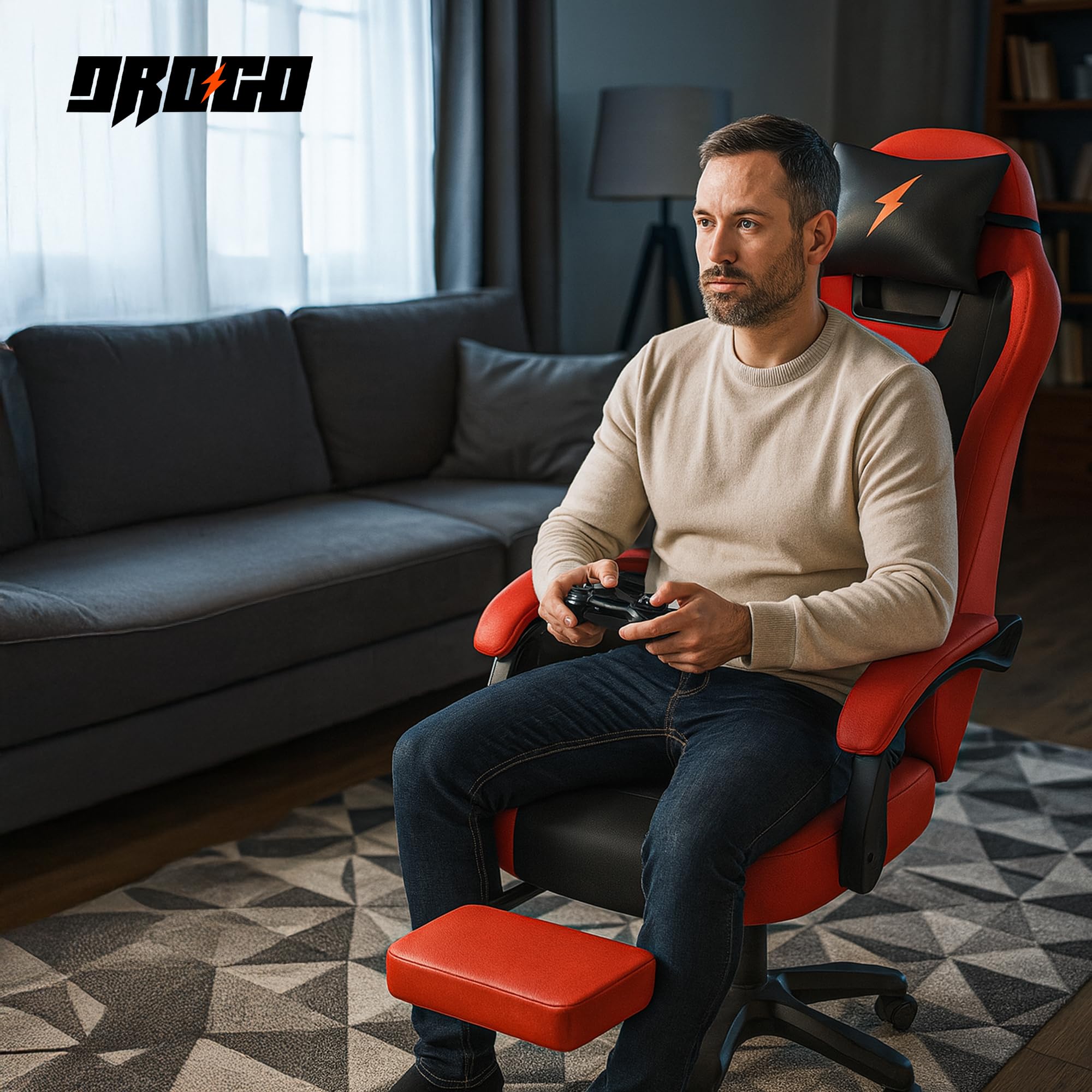 Drogo Aura Ergonomic Gaming Chair with Premium PU Leather Fabric