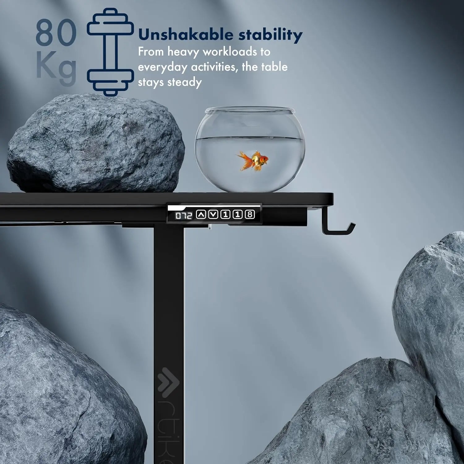 Drogo Eco Electric Height Adjustable Table for Office Work & Home Sit Stand Gaming Desk (100x60cm) Drogo India