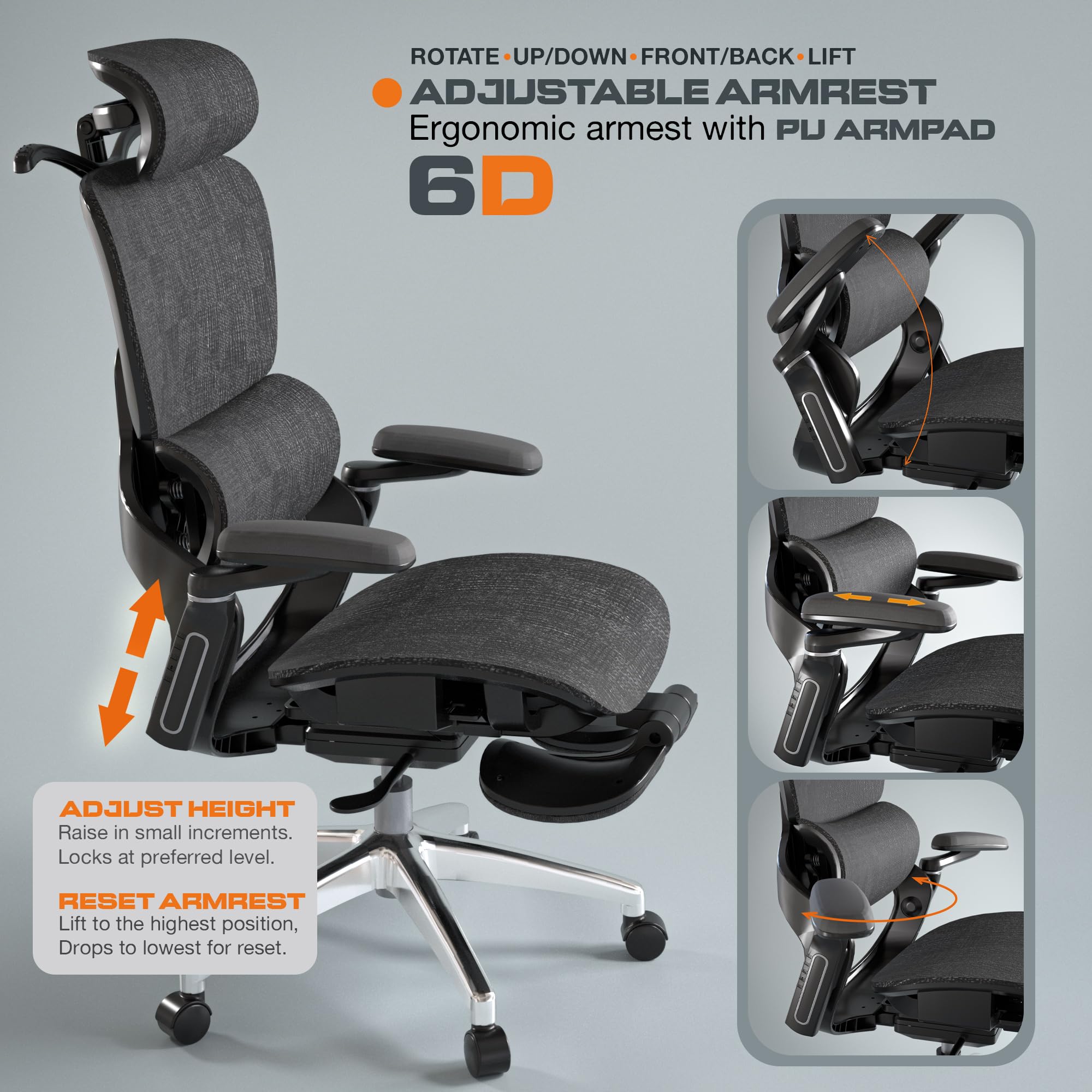 Drogo Evo Lounge Office Chair for Work from Home, Chair for Study with Breathable Mesh
