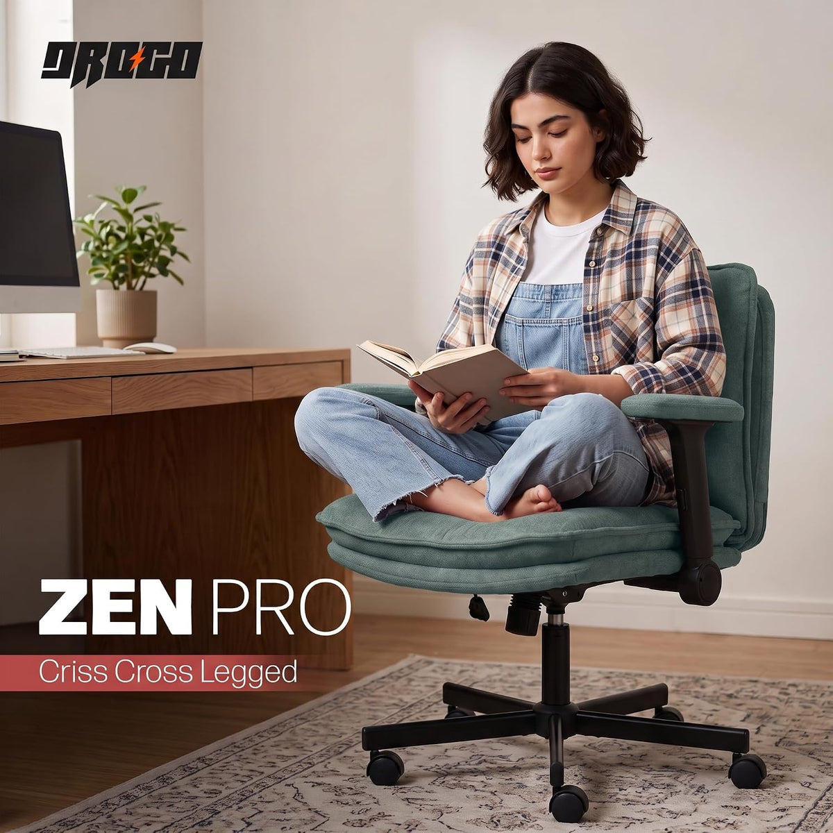 Zen Pro Cross Legged Office Chair (Grey)