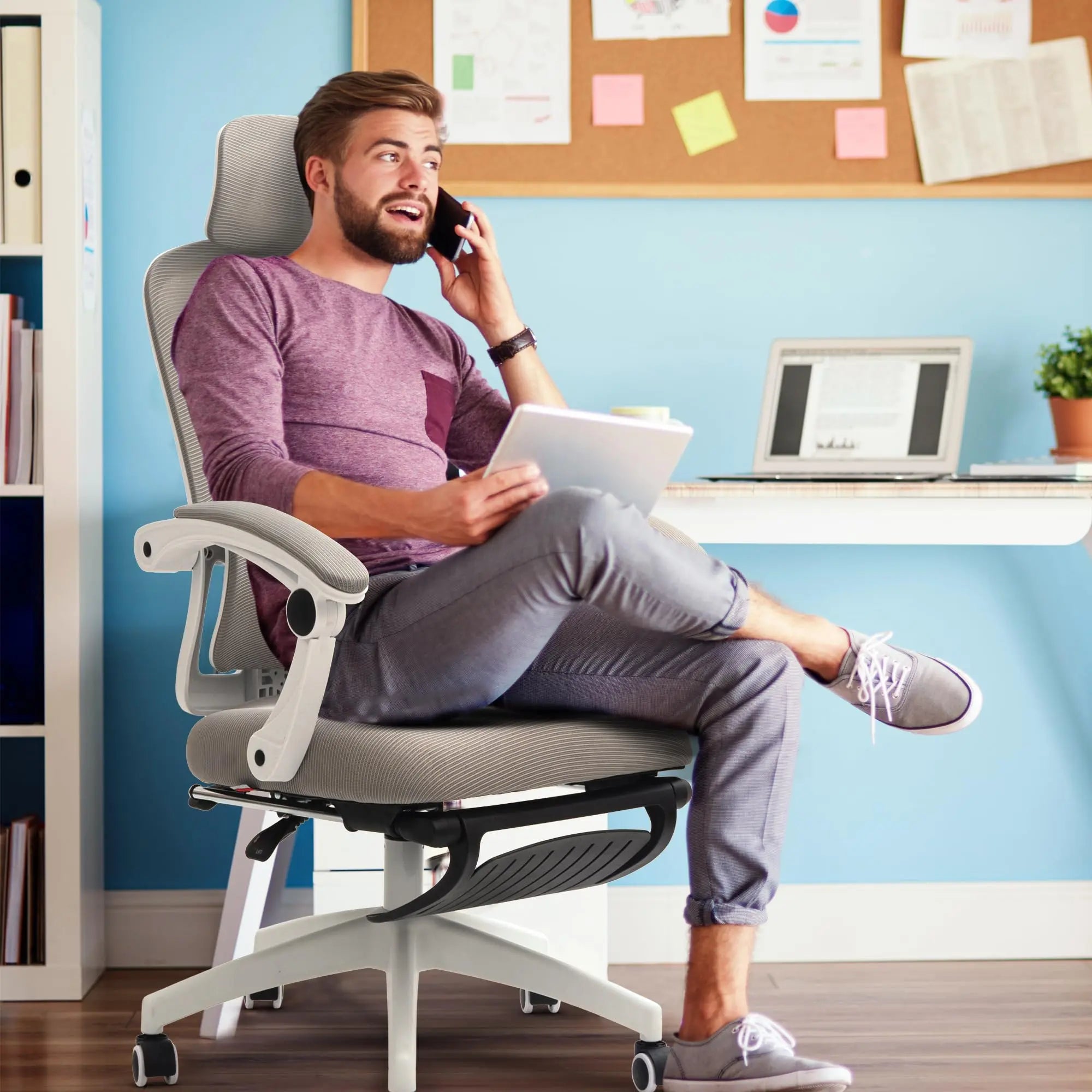 Drogo ComfortPro Premium Ergonomic Adjustable Office Chair for Work from Home,Mesh Chair for Office Galaxy Incorporation