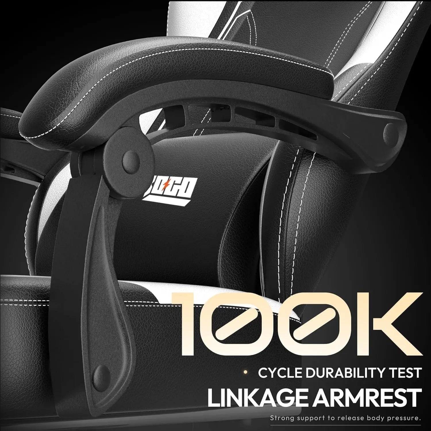 Drogo Phantom Ergonomic Gaming Chair with Premium PU Leather, Adjustable Neck Drogo India