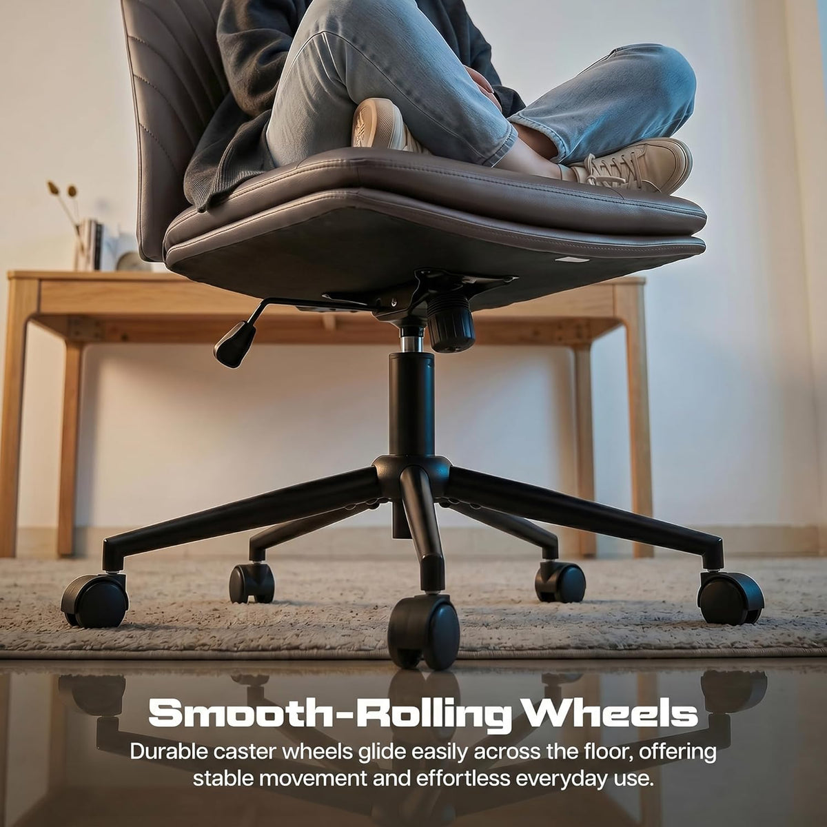 Zen Cross Legged Chair for Work from Home (Beige)