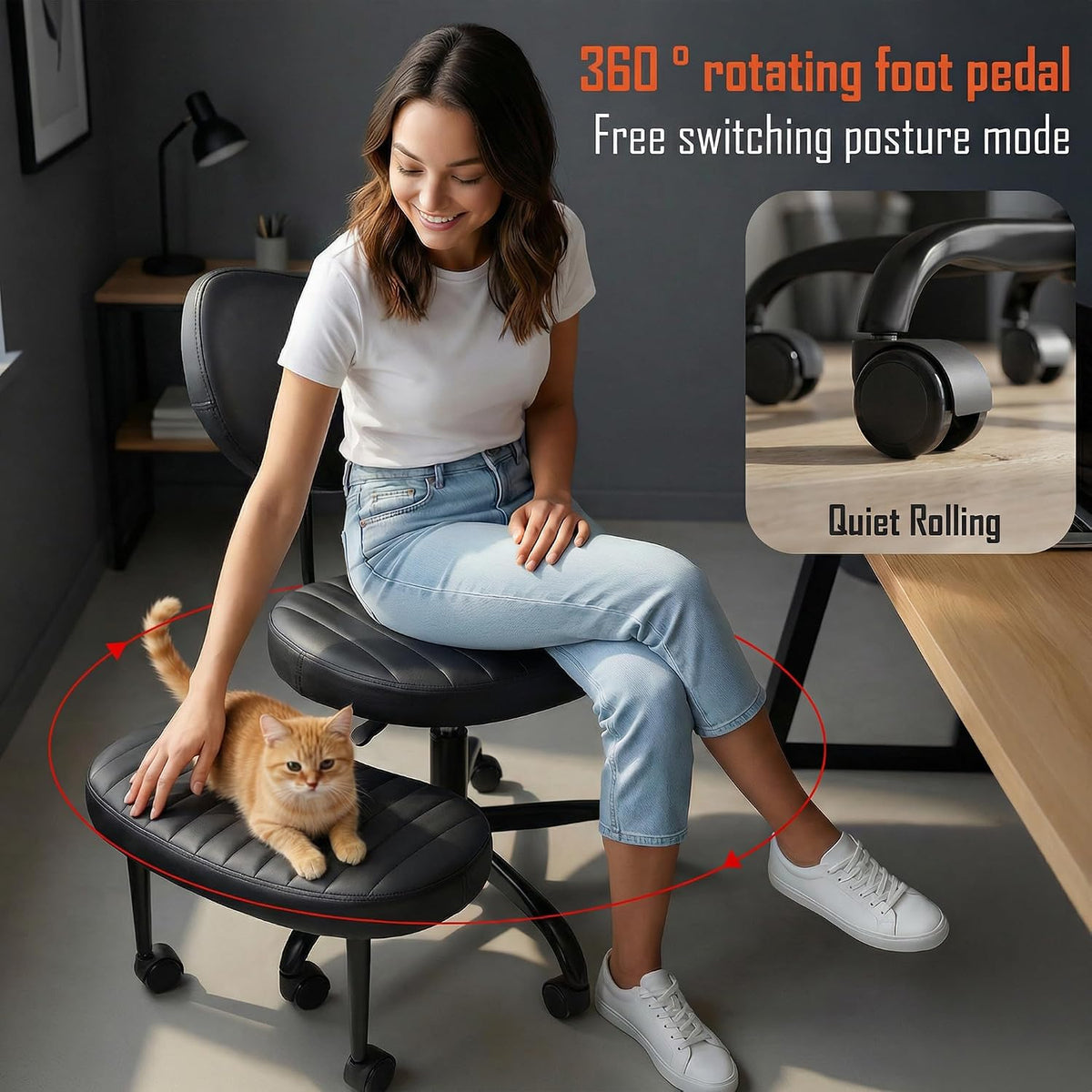 Ergonomic Cross Legged Office Chair