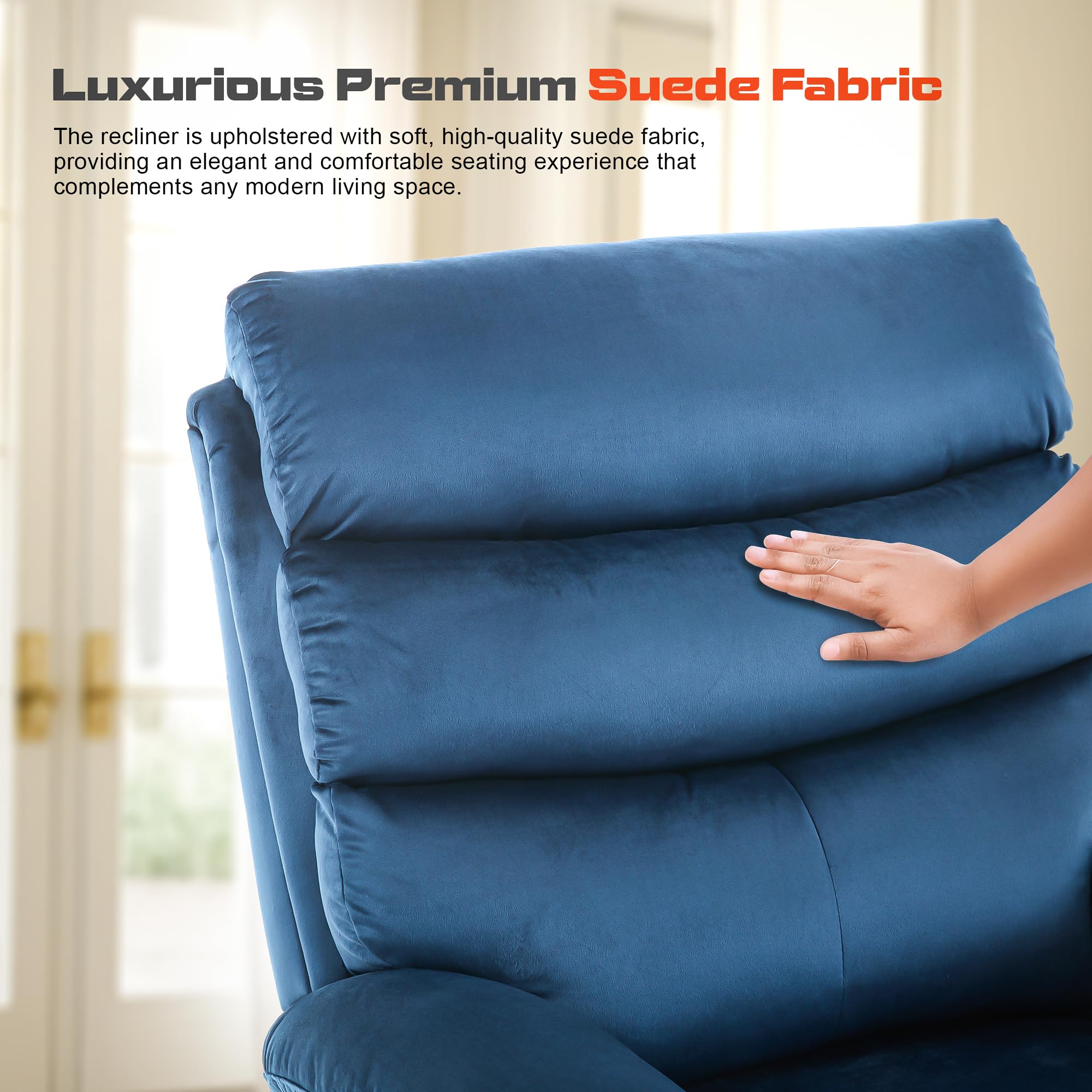 Drogo Valerium Electric Motorised 1 Seater Recliner Sofa with Rapid Recline Technology