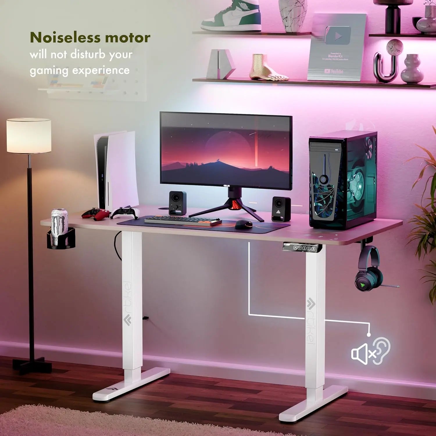 Drogo Eco Electric Height Adjustable Table for Office Work & Home Sit Stand Gaming Desk (100x60cm) Drogo India