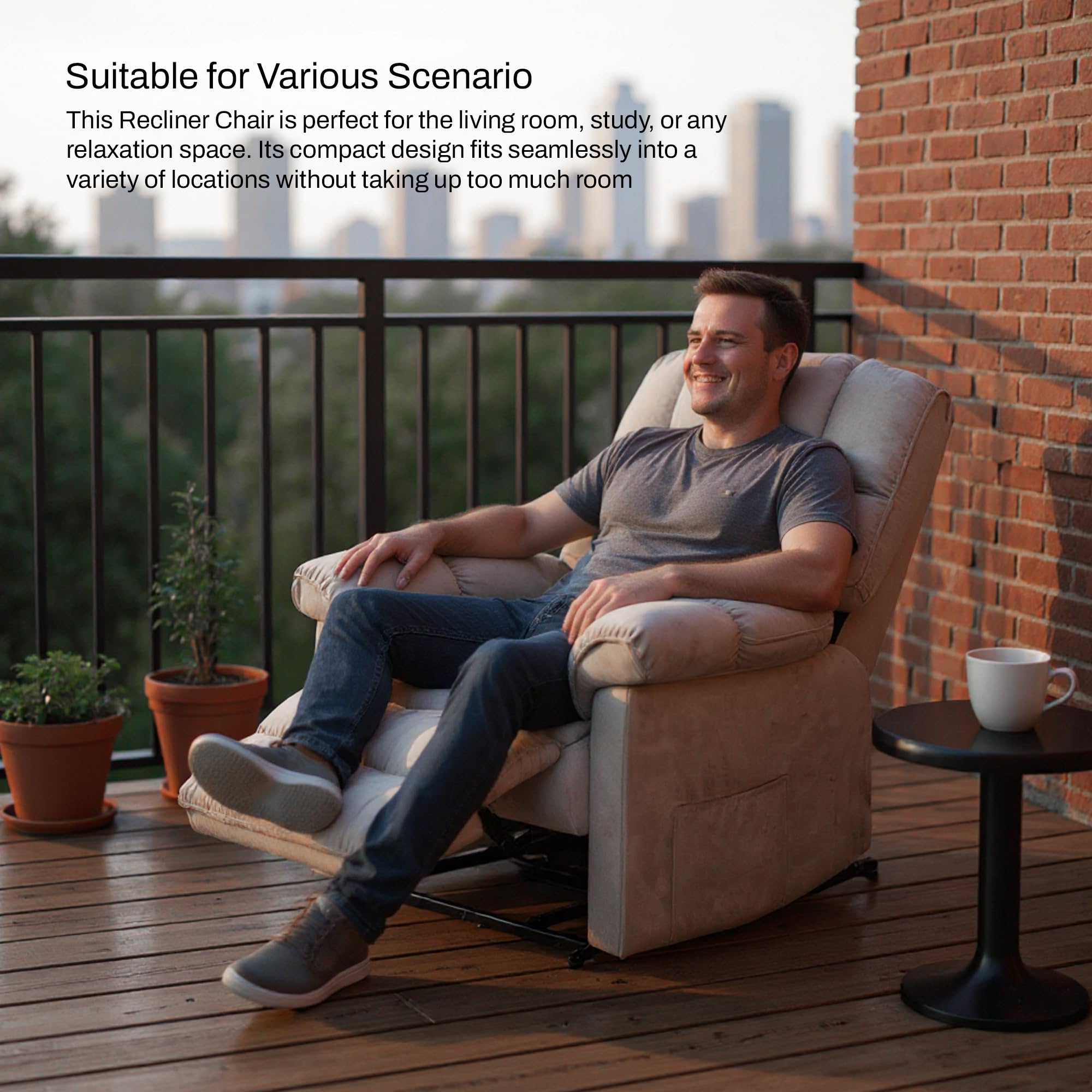 Drogo Evo Lounge Oversized Motorised Single Seater Recliner Sofa with Rapid Recline Technology