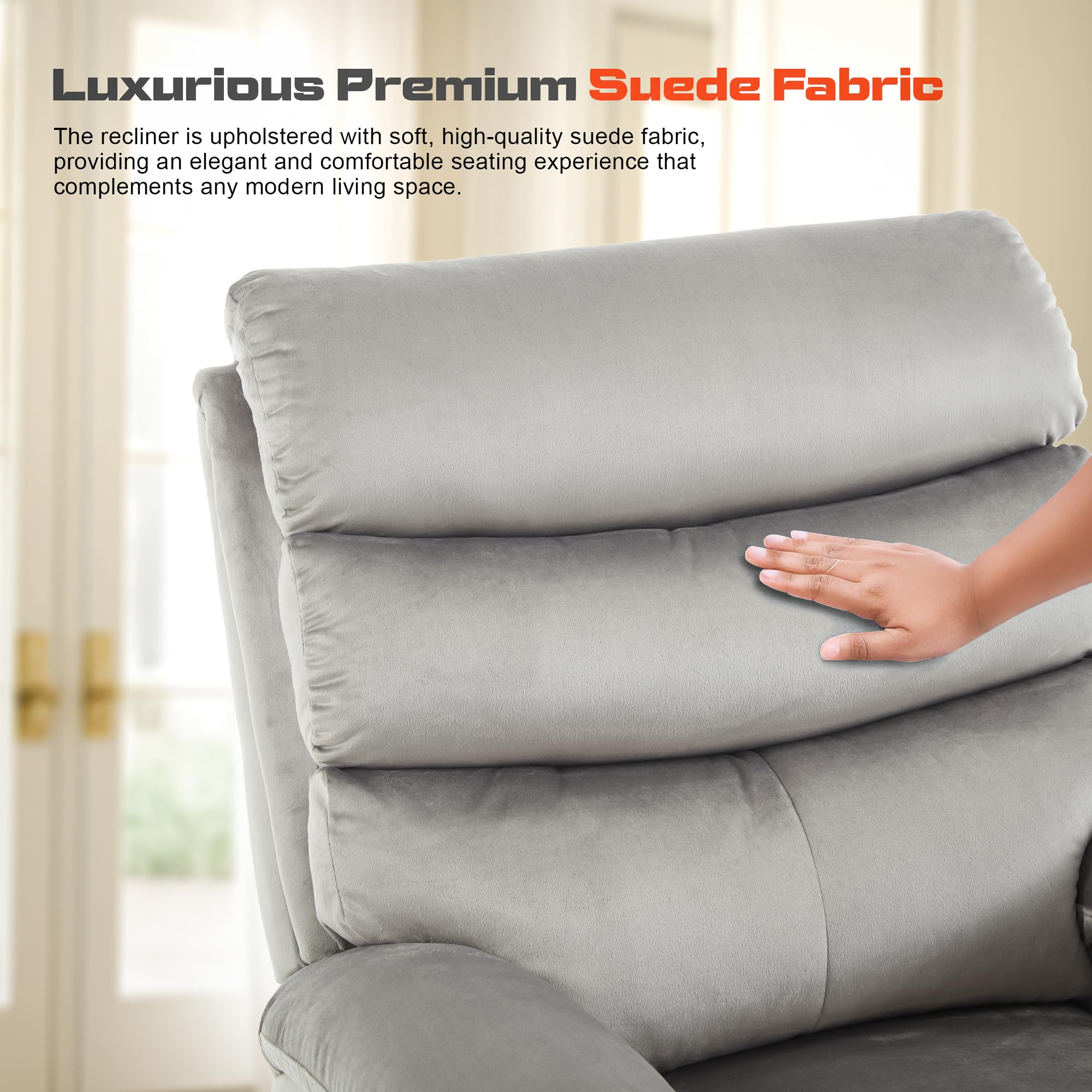 DROGO Valerium Electric Motorised 1 Seater Recliner Sofa with Rapid Recline Technology