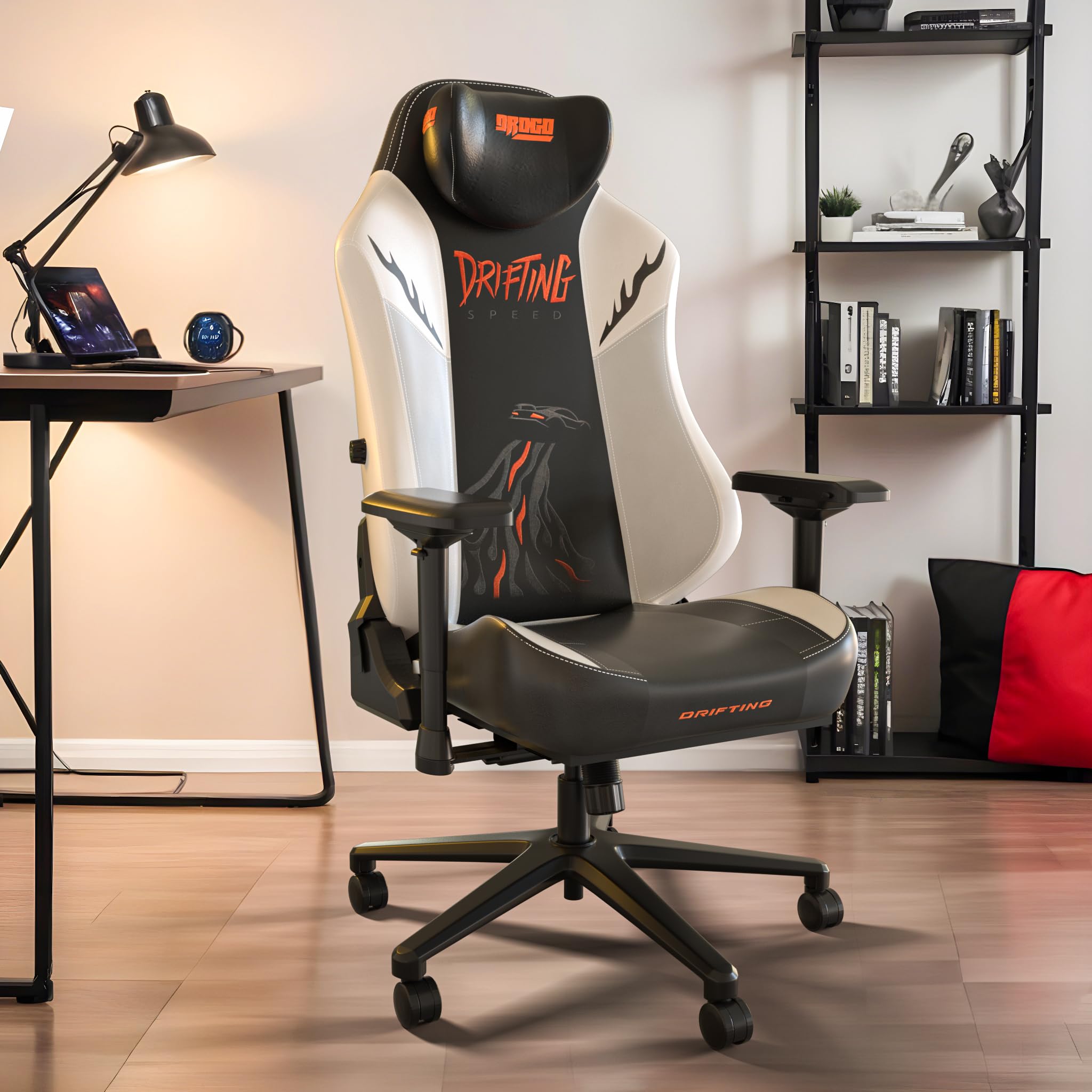 Drogo Drifting Series Ergonomic Gaming Chair with Premium Leatherette, 4D Armrest