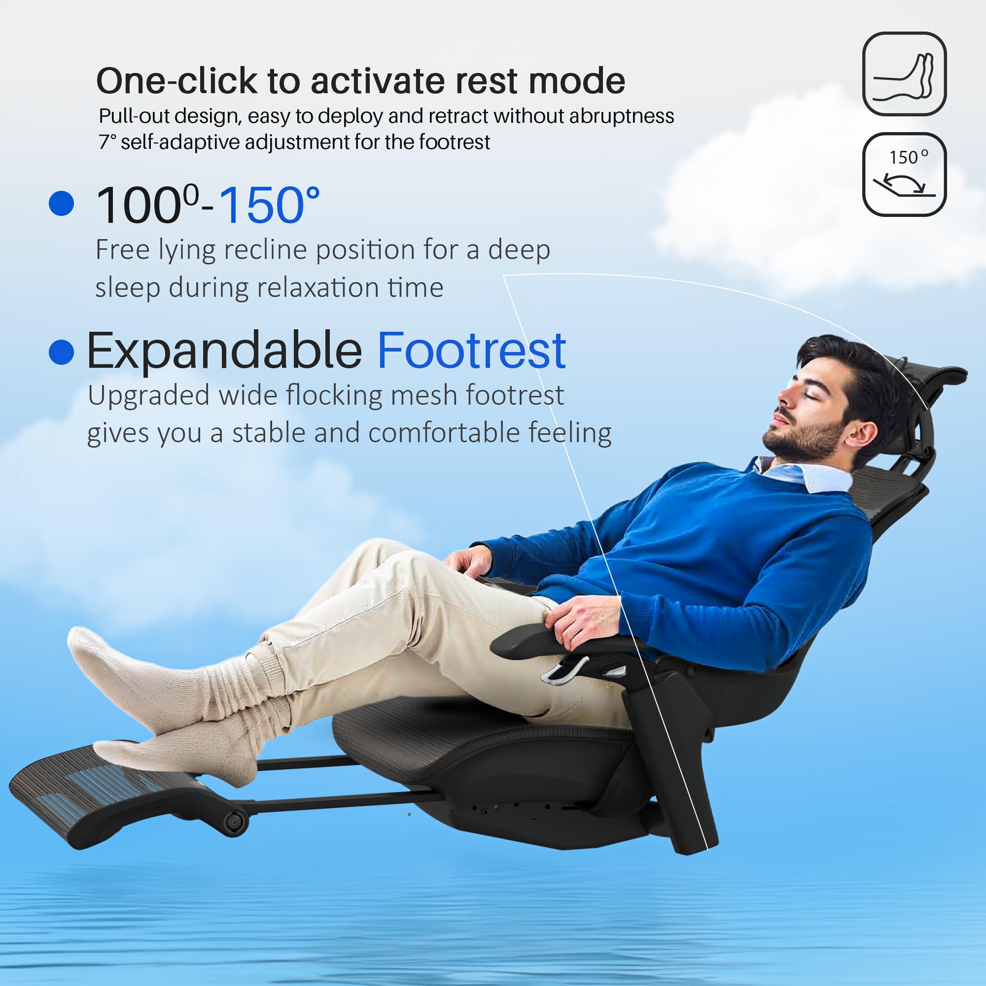 Drogo Ergo Flow Ergonomic Office Chair with Dynamic Lumbar Support & 3D Headrest