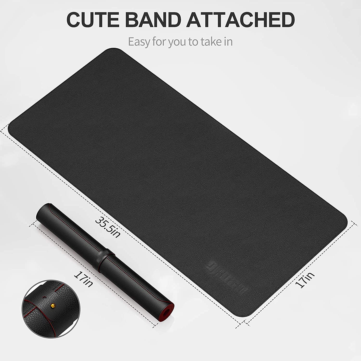 Drogo Dual-Sided Vegan Leather Mouse Pad Desk Mat for Office/Gaming (80x40cm)