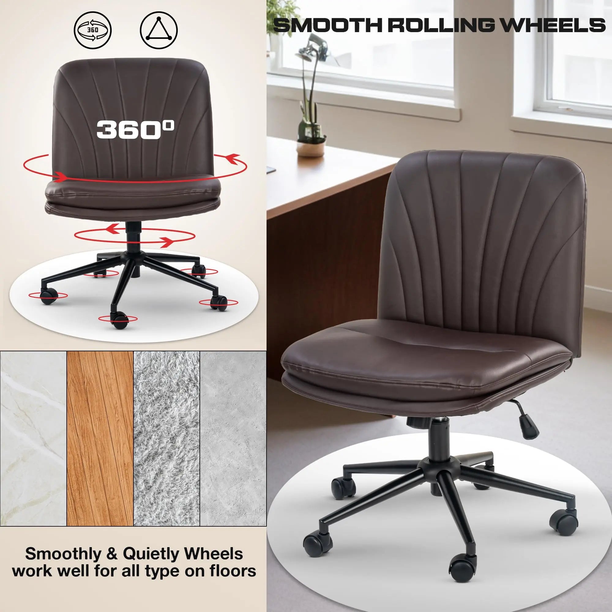 Drogo Zen Pro Cross Legged Chair for Work from Home, Cross Legged Wide Computer Chair Galaxy Incorporation