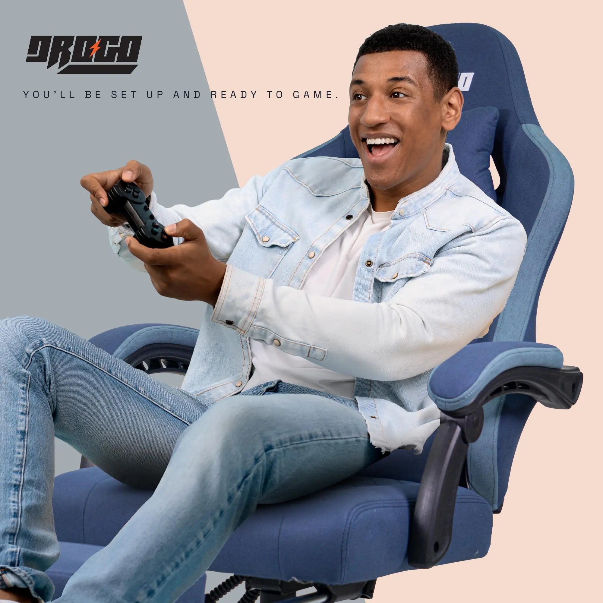 Drogo Throne Ergonomic Gaming Chair With Linkage Armrest,Foot Rest,& Adjustable Seat Galaxy Incorporation