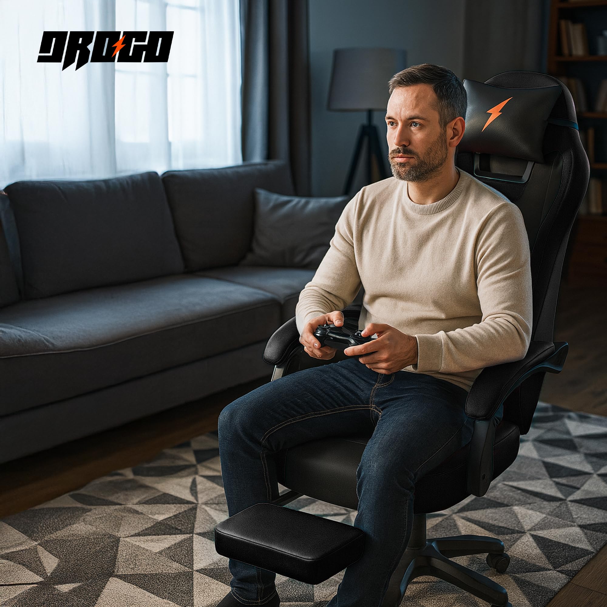 Drogo Aura Ergonomic Gaming Chair with Premium PU Leather Fabric