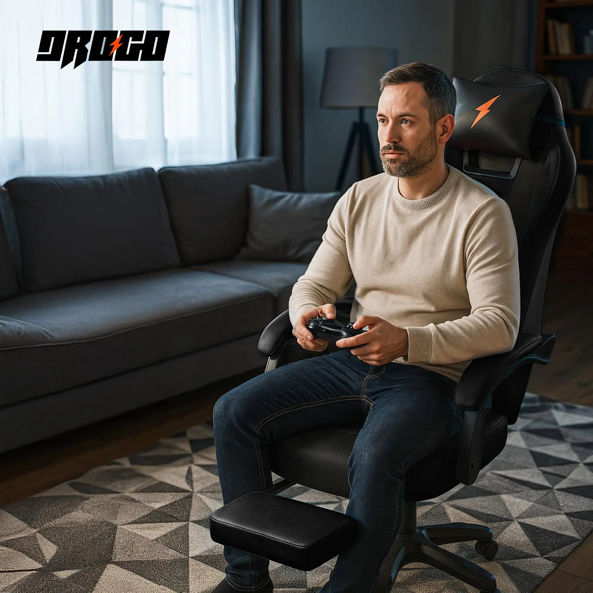 Drogo Aura Ergonomic Gaming Chair with Premium PU Leather Fabric Drogo India