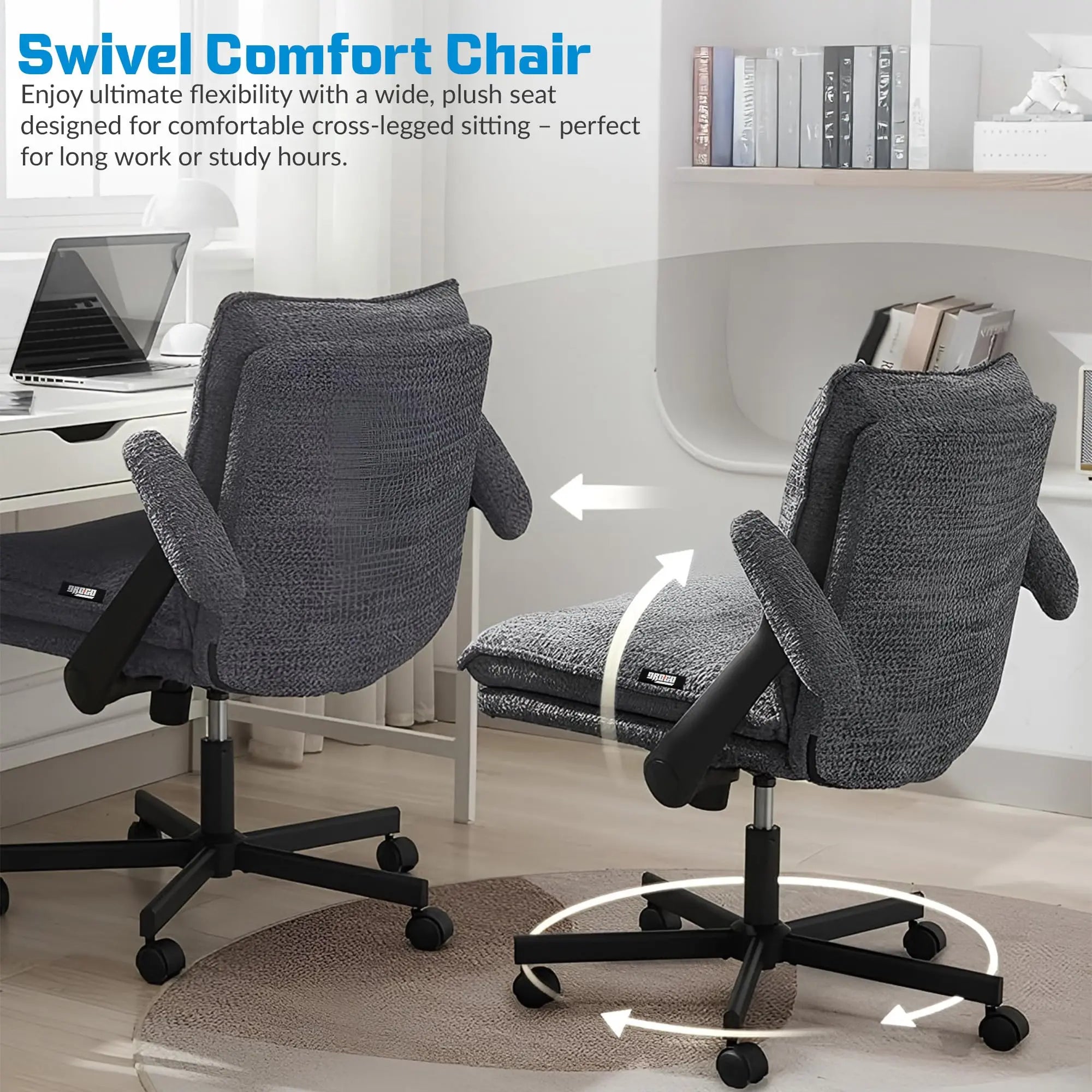 Zen Pro Cross Legged Office Chair (Grey) Drogo India