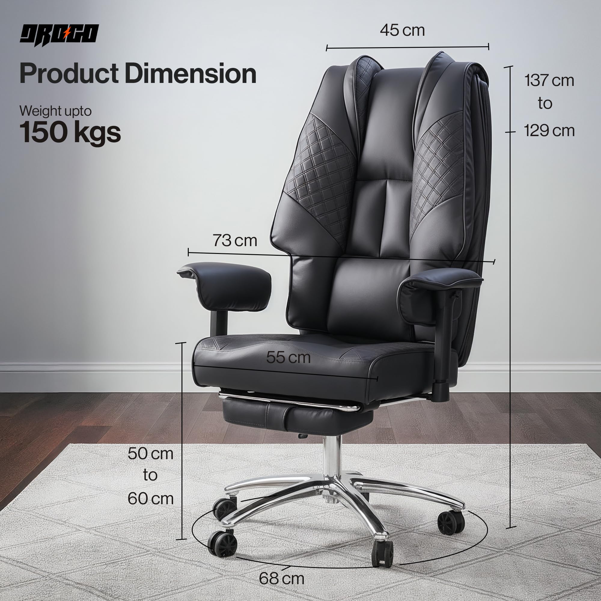 Drogo Monarch Pro Ergonomic Executive Chair for Work from Home