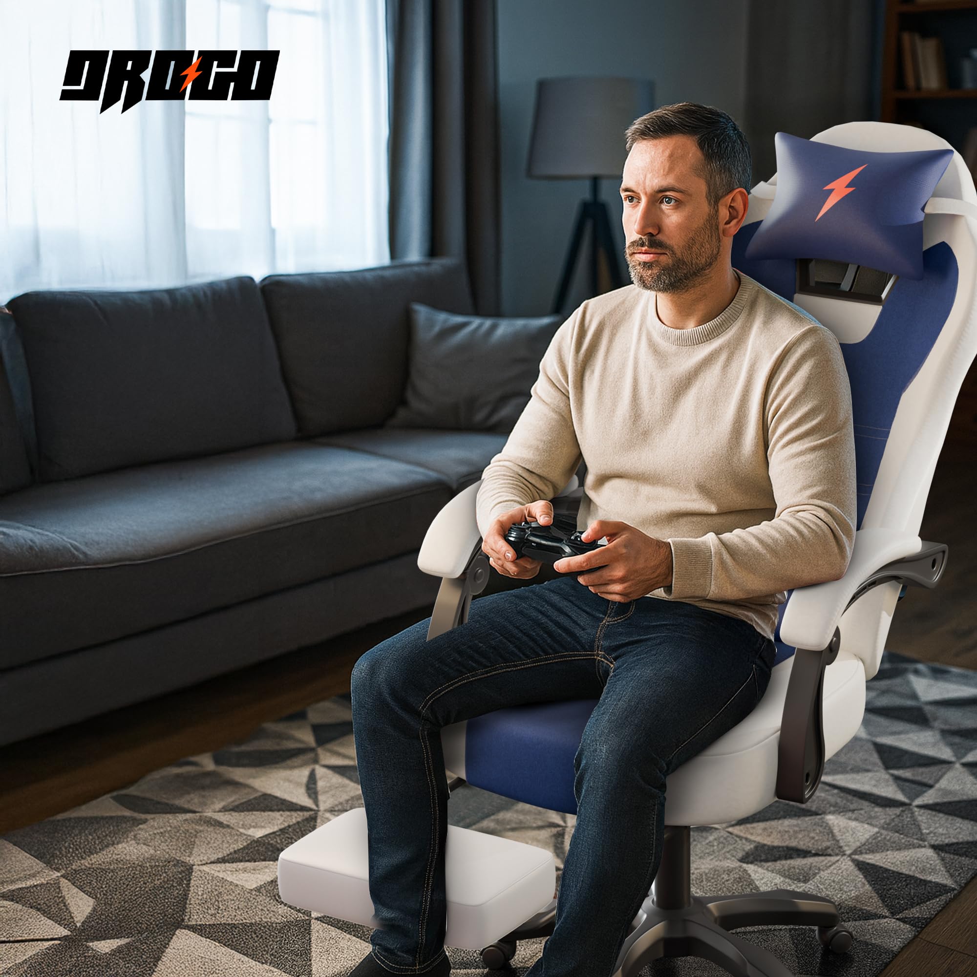 Drogo Aura Ergonomic Gaming Chair with Premium PU Leather Fabric