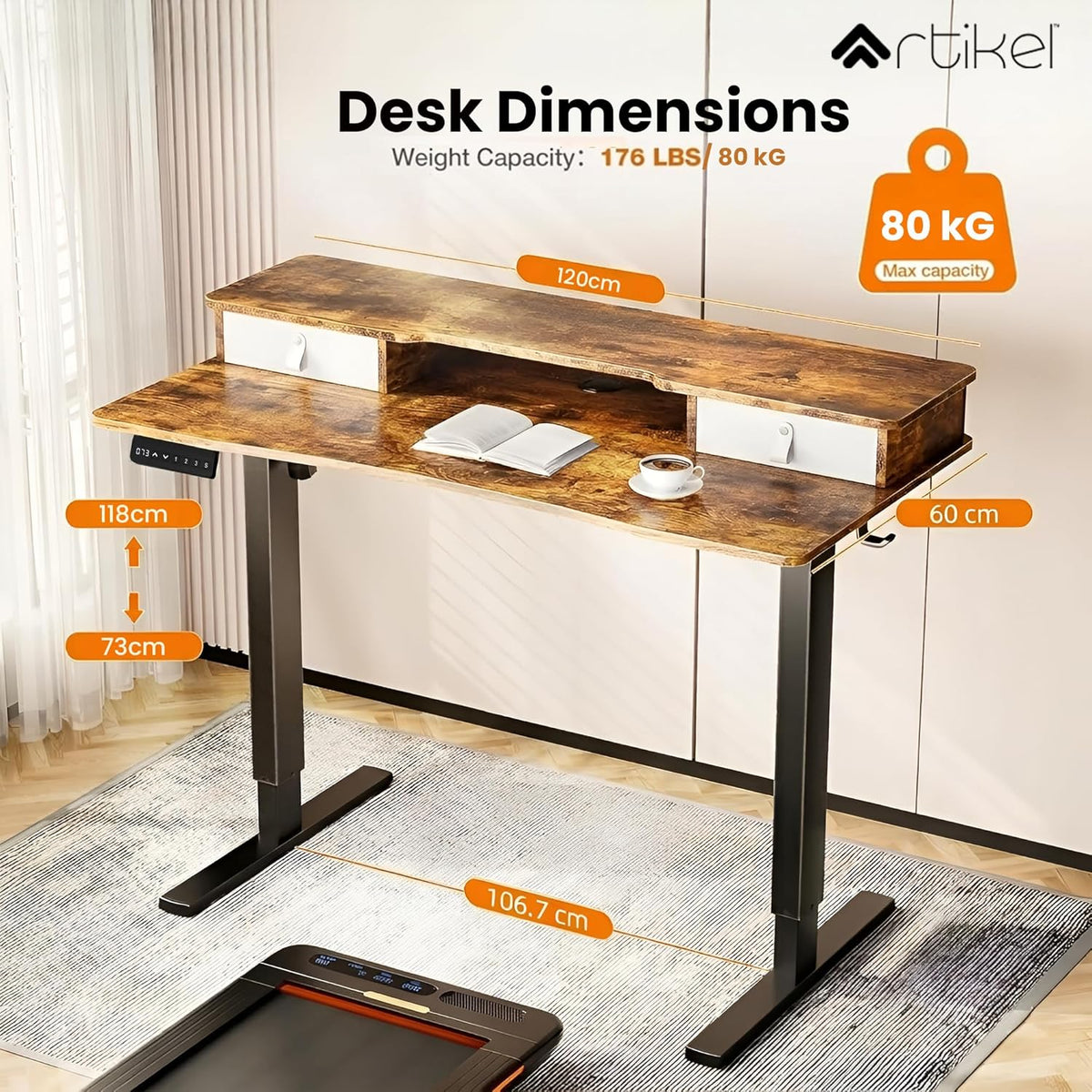 Drogo Valor Lite Electric Height Adjustable Standing Desk Drogo