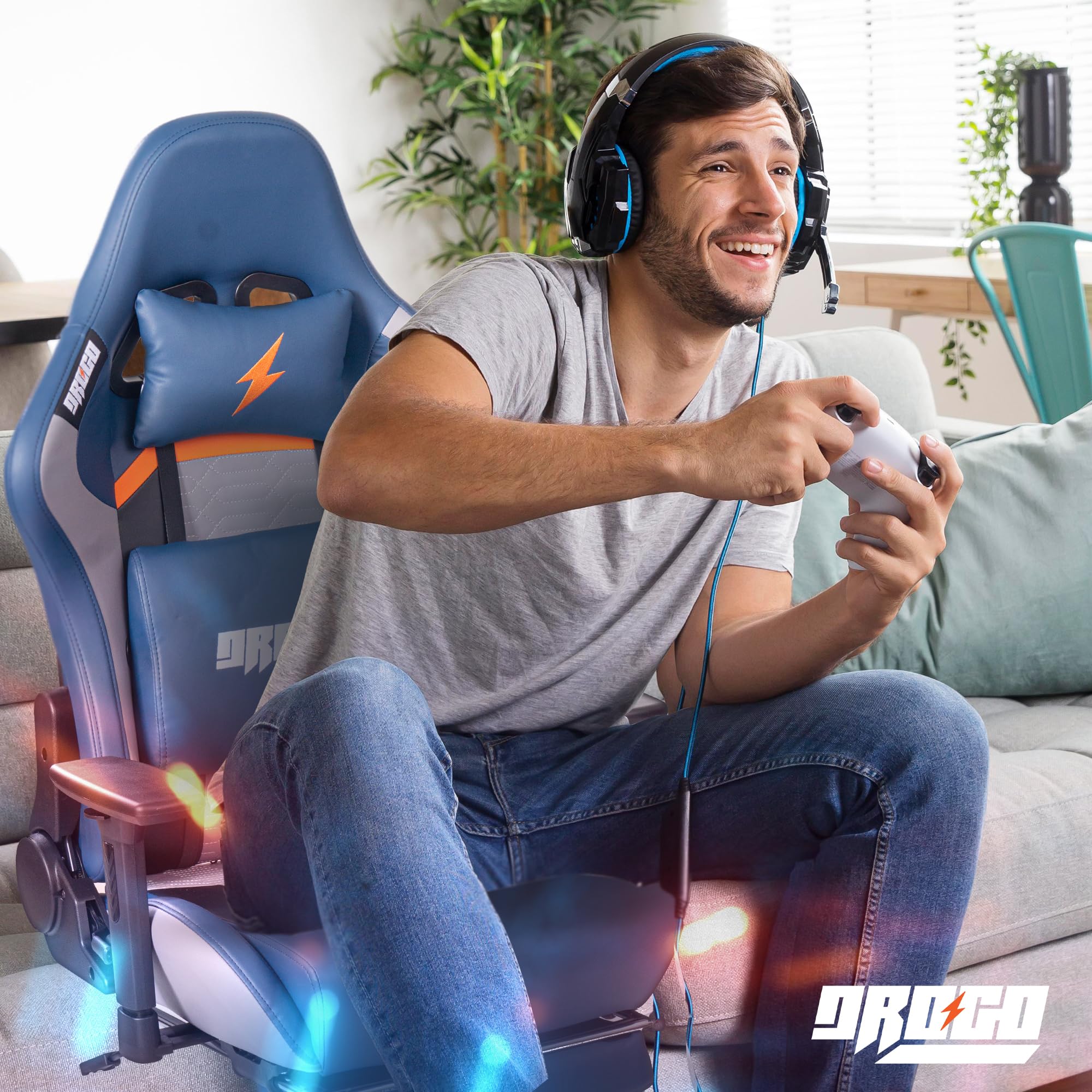 Drogo Racer Pro Series Gaming Chair Computer Chair With Pu Leather, Adjustable Seat
