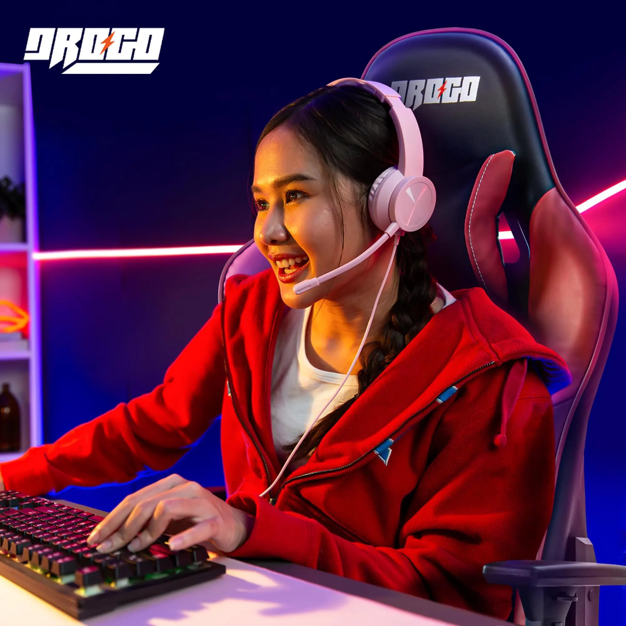 Drogo Wrath Pro Ergonomic Gaming Chair with Adjustable Seat, PU Leather Drogo India