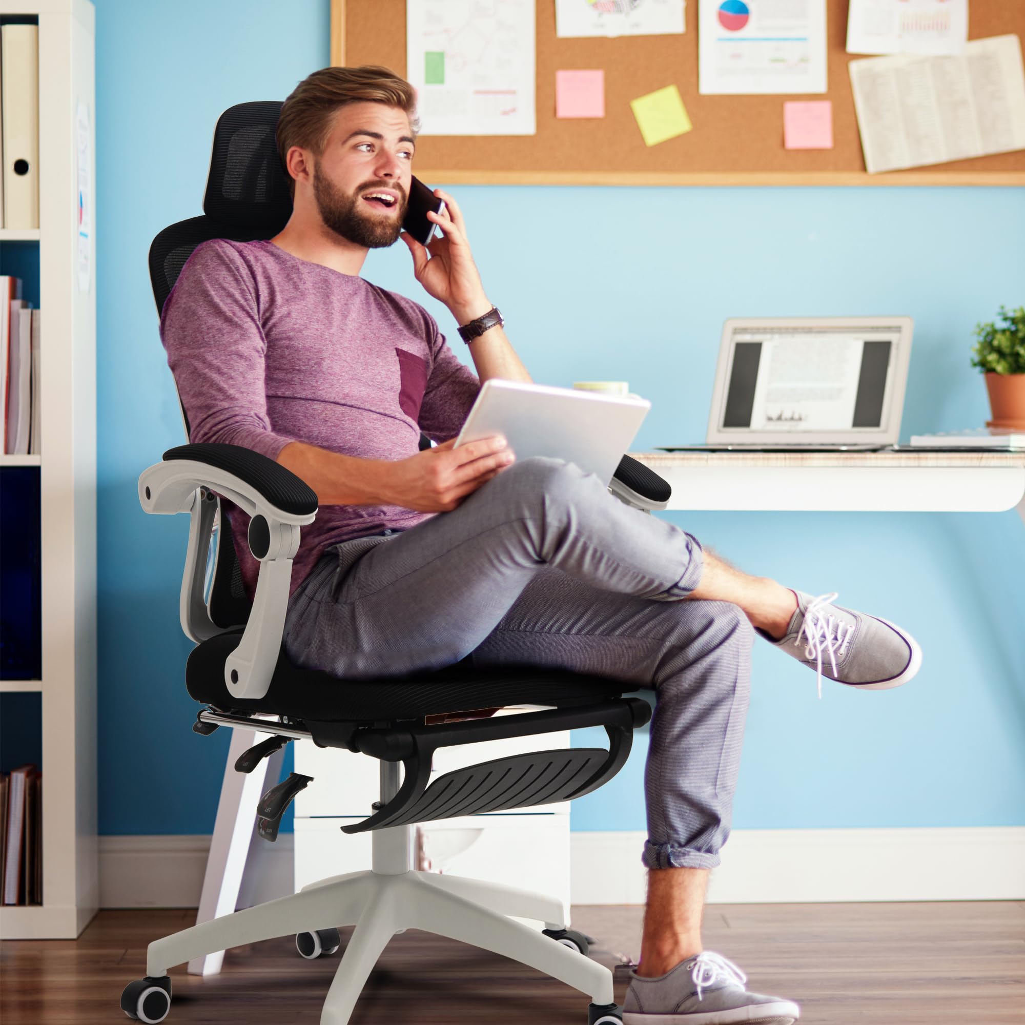 Drogo ComfortPro Premium Ergonomic Office Chair for Work from Home,Mesh Chair for Office