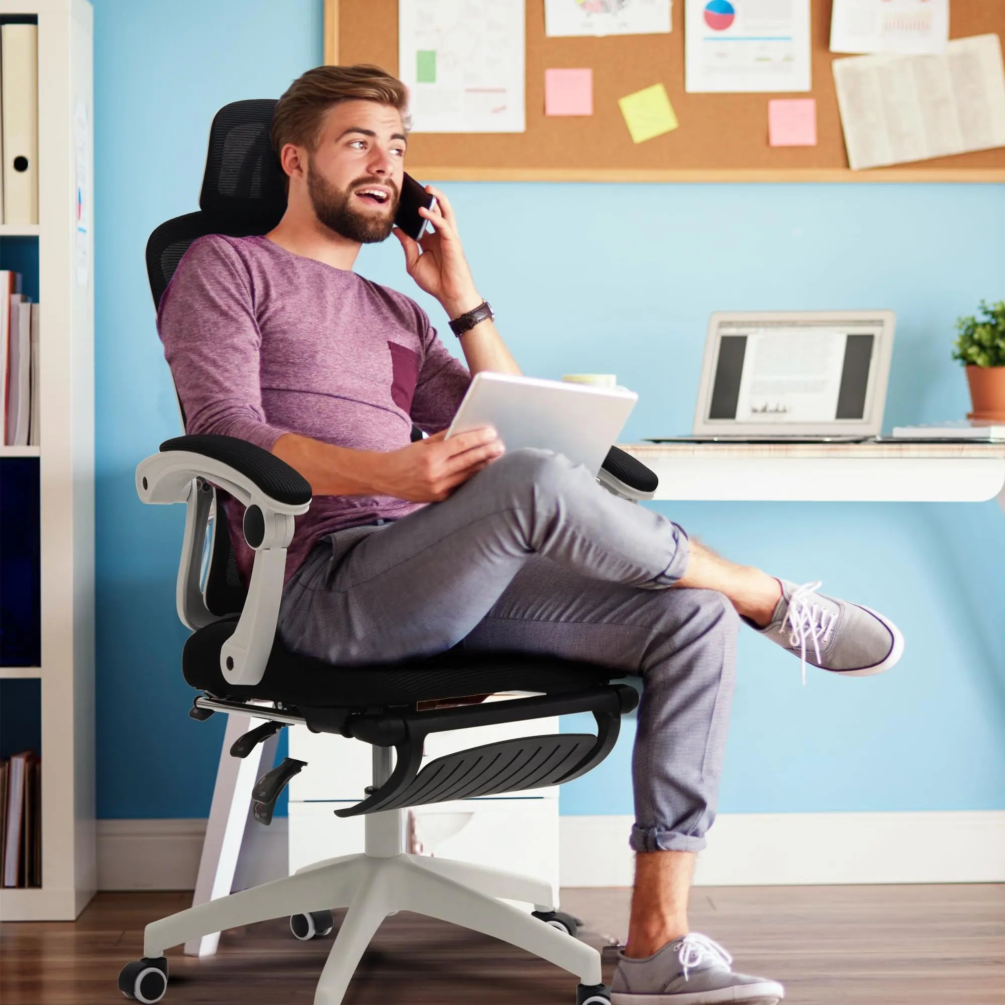 Drogo ComfortPro Premium Ergonomic Adjustable Office Chair for Work from Home,Mesh Chair for Office Galaxy Incorporation