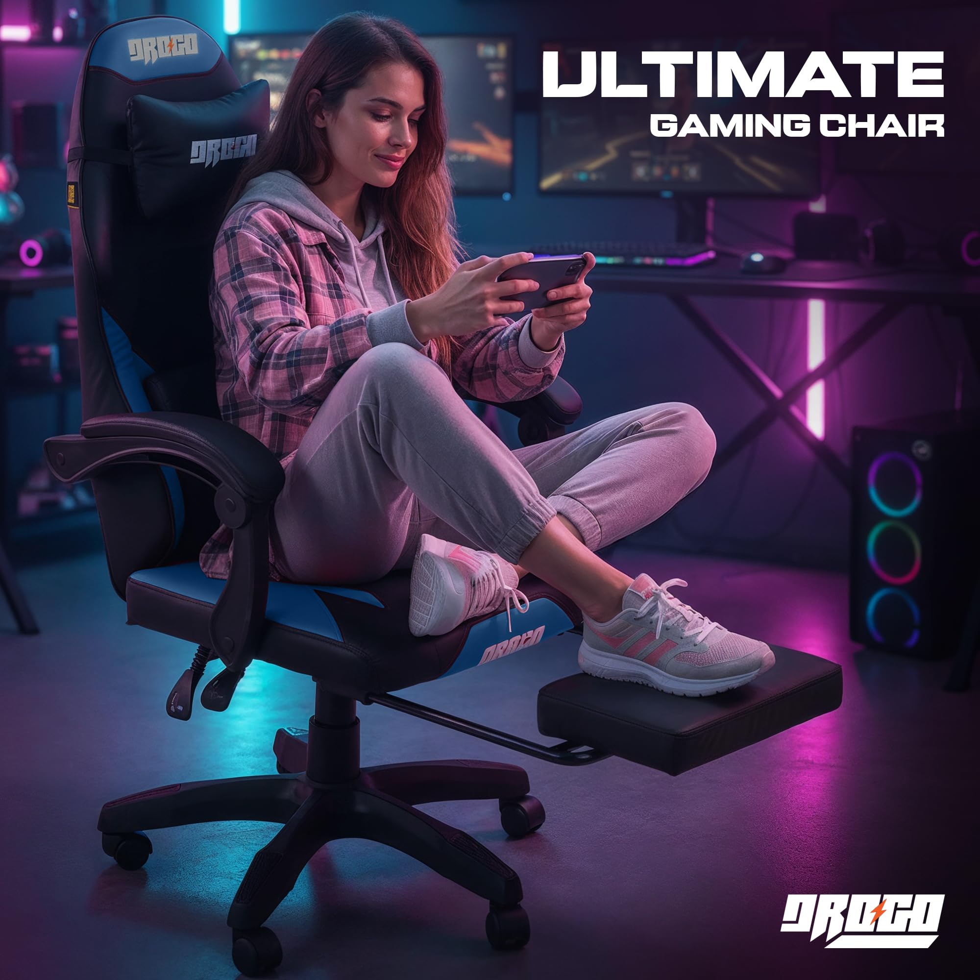 Drogo Auro X1 Ergonomic Gaming Chair with Premium PU Leather Fabric