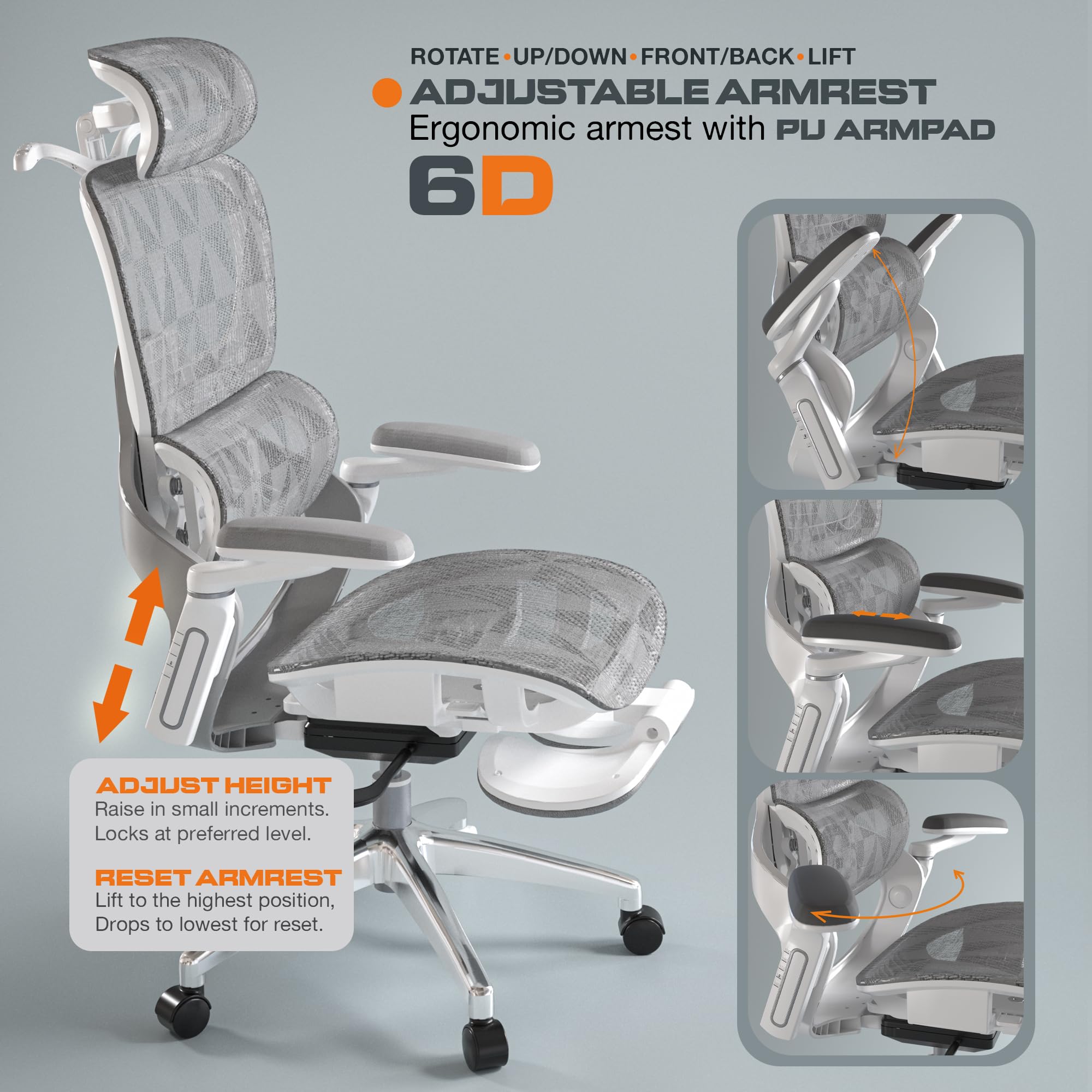 Drogo Evo Lounge Office Chair for Work from Home, Chair for Study with Breathable Mesh