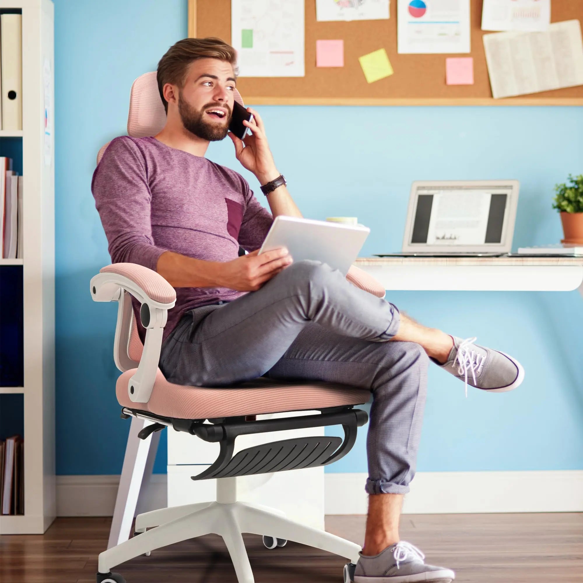 Drogo ComfortPro Premium Ergonomic Adjustable Office Chair for Work from Home,Mesh Chair for Office Galaxy Incorporation