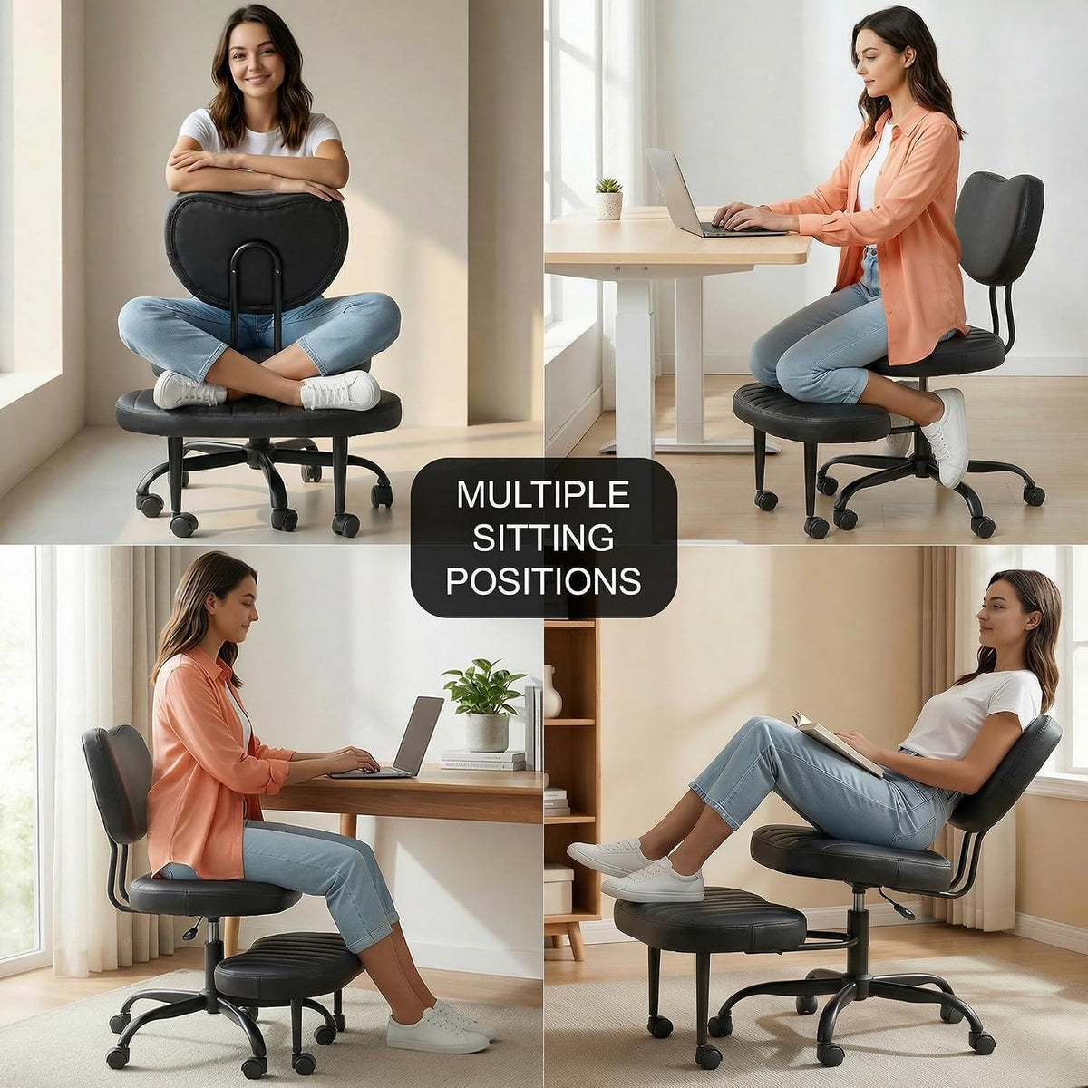 Ergonomic Cross Legged Office Chair