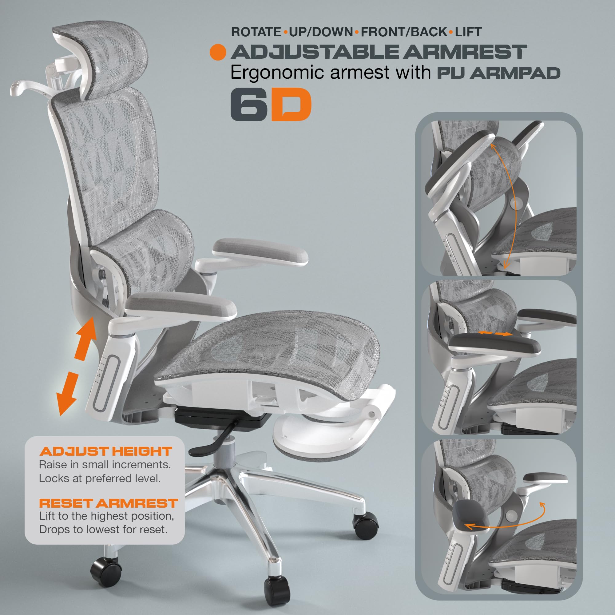 Drogo Evo Lounge Office Chair for Work from Home, Chair for Study with Breathable Mesh