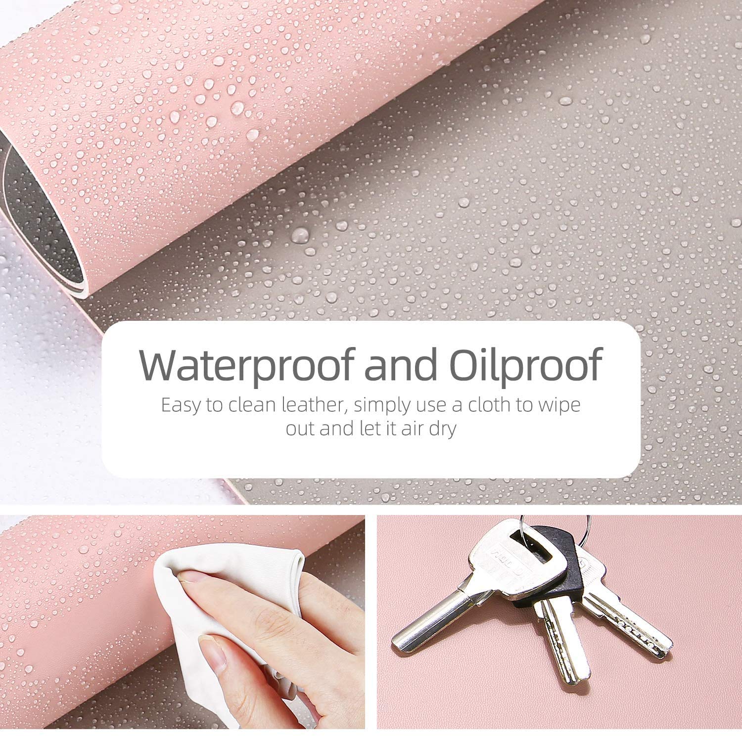 Drogo Dual-Sided Vegan Leather Mouse Pad Desk Mat for Office/Gaming (80x40cm)