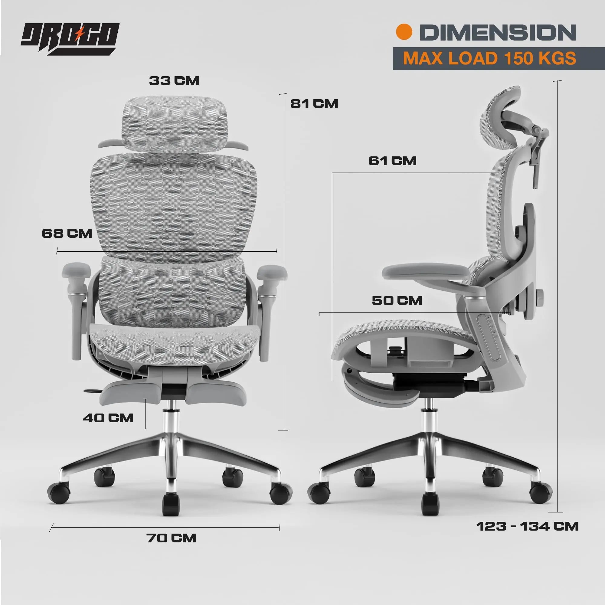 Drogo Evo Lounge Office Chair for Work from Home, Chair for Study with Breathable Mesh Drogo India