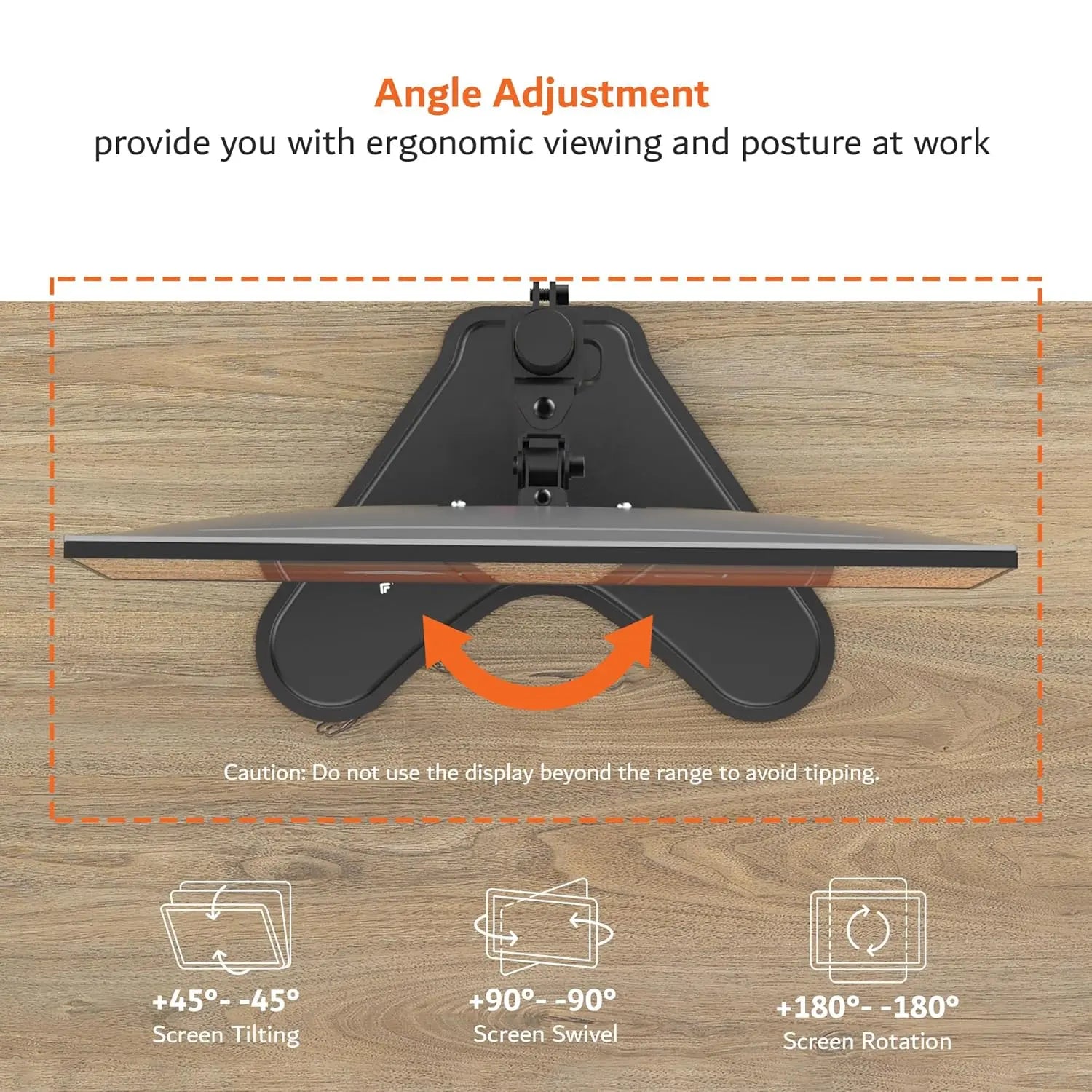 Drogo Single Monitor Desk Mount Height-Adjustable Heavy-Duty Arm Cable Management Drogo India