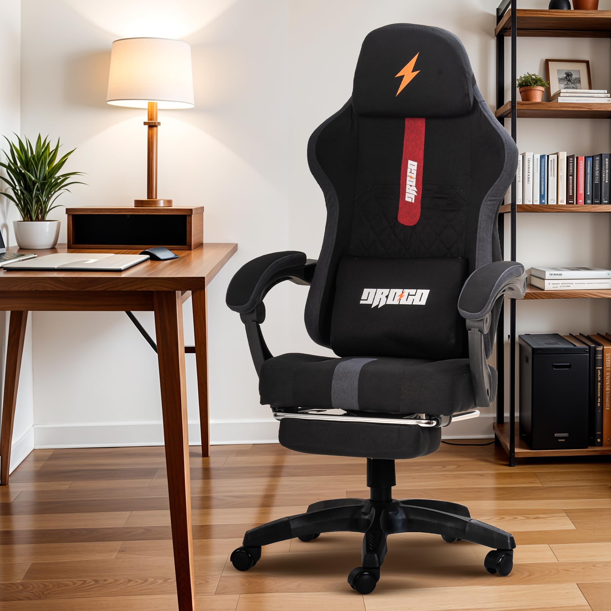 Drogo ComfortMax Ergonomic Gaming Chair with Breathable Fabric, Adjustable Neck