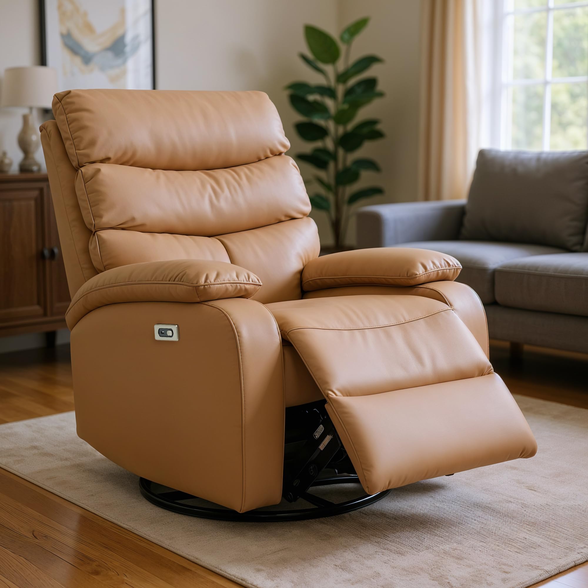 Drogo Velora Electric Motorised Recliner Sofa 1 Seater with Rocking, Revolving & Rapid Recline Technology