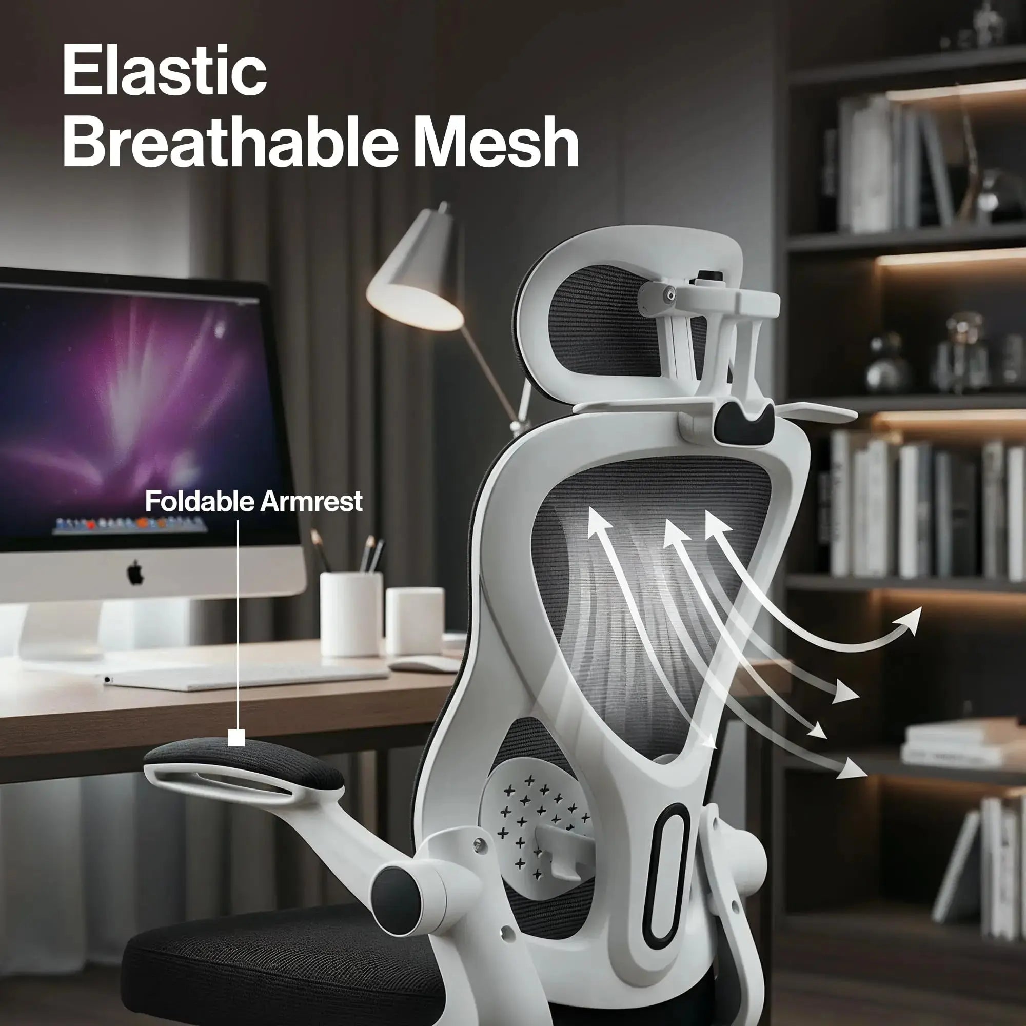 Drogo ErgoFlex Ergonomic Office Chair for Work from Home with Breathable Mesh, Flip-up Armrest Drogo Ergonomics