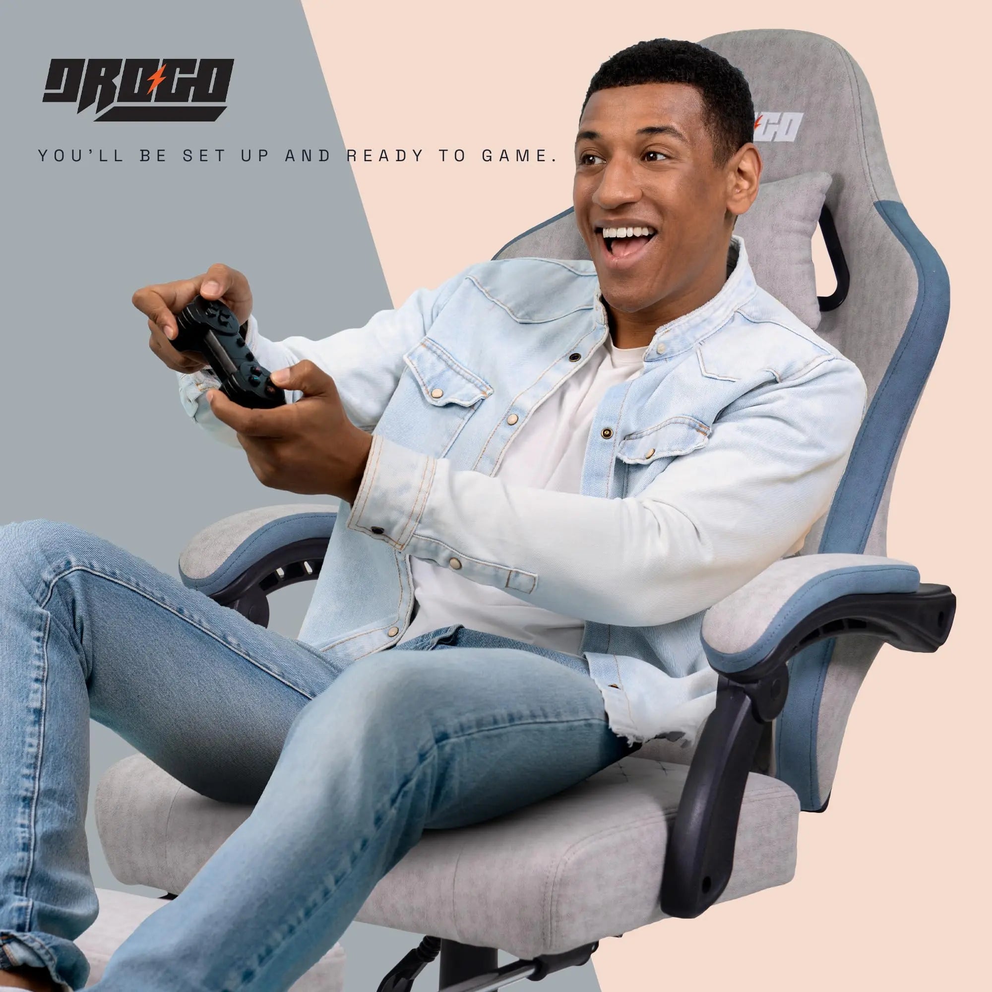 Drogo Throne Ergonomic Gaming Chair With Linkage Armrest,Foot Rest,& Adjustable Seat Galaxy Incorporation